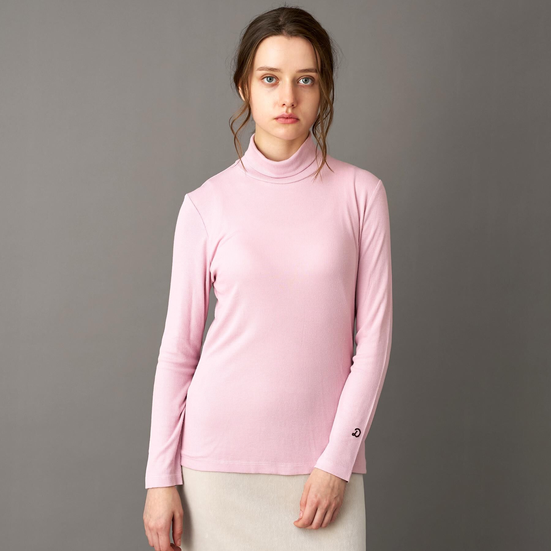 DRESSTERIOR「【インナー使いに最適/しっとり暖かな保湿素材】タートルネックプルオーバー」|Tシャツ・カットソー|ライトピンク(070