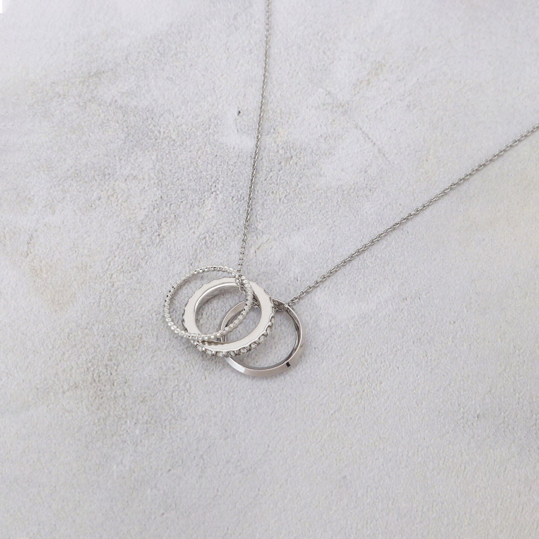 grove「ビジュー3リングスライドネックレス」|ネックレス|シルバー(006)