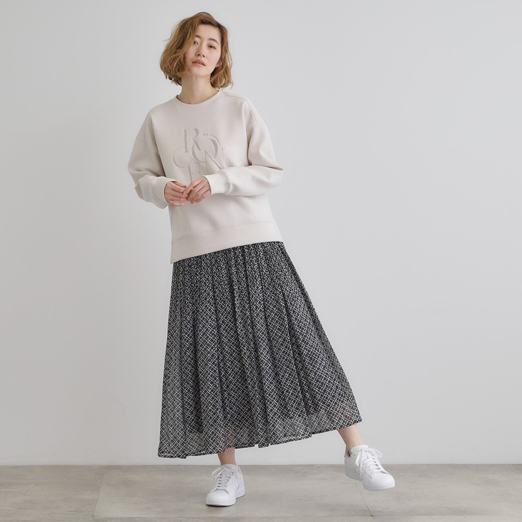 grove「ツイーディチェックオーガンジースカート」|スカート|