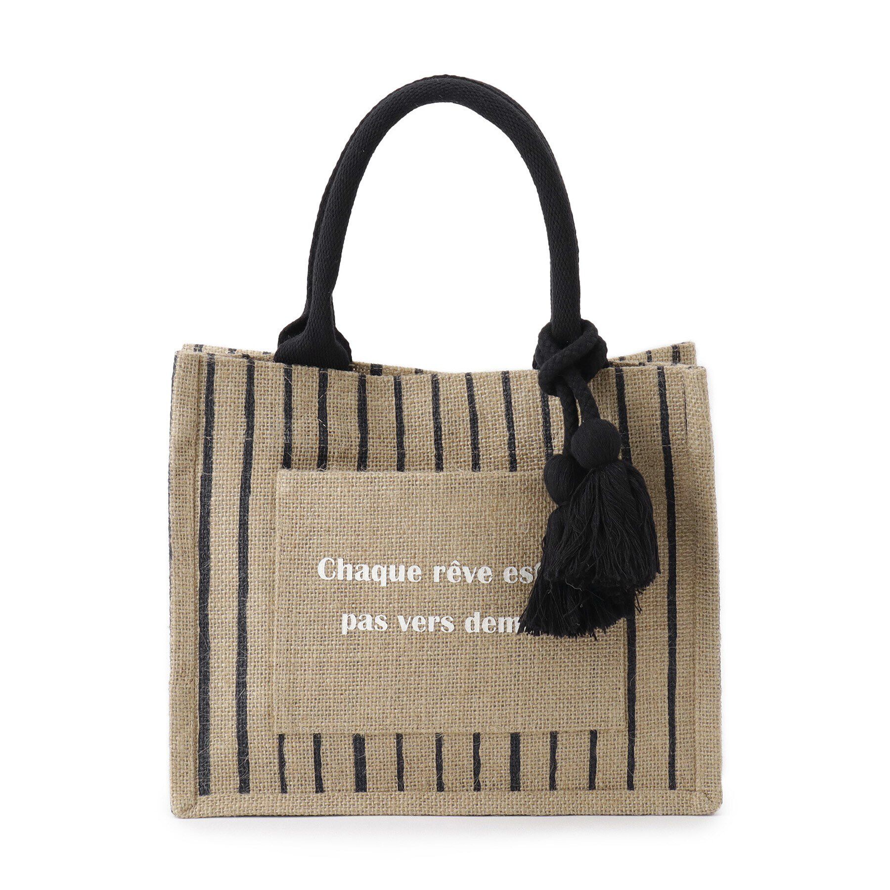 grove「スクエアタッセルジュートトート」|トートバッグ|