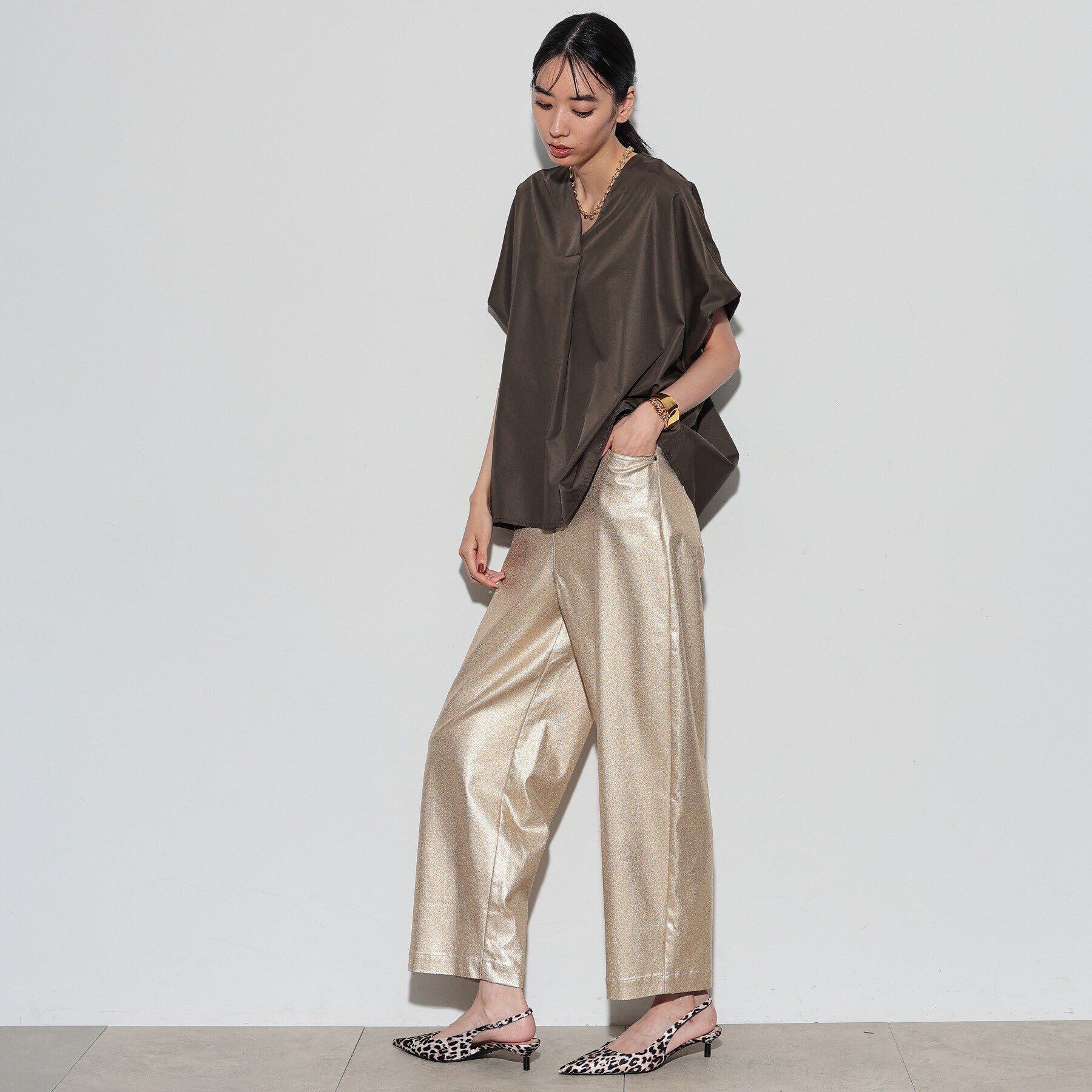 GALLEST「ノースリーブドルマンブラウス」|シャツ・ブラウス|ﾌﾞﾗｳﾝ(043)