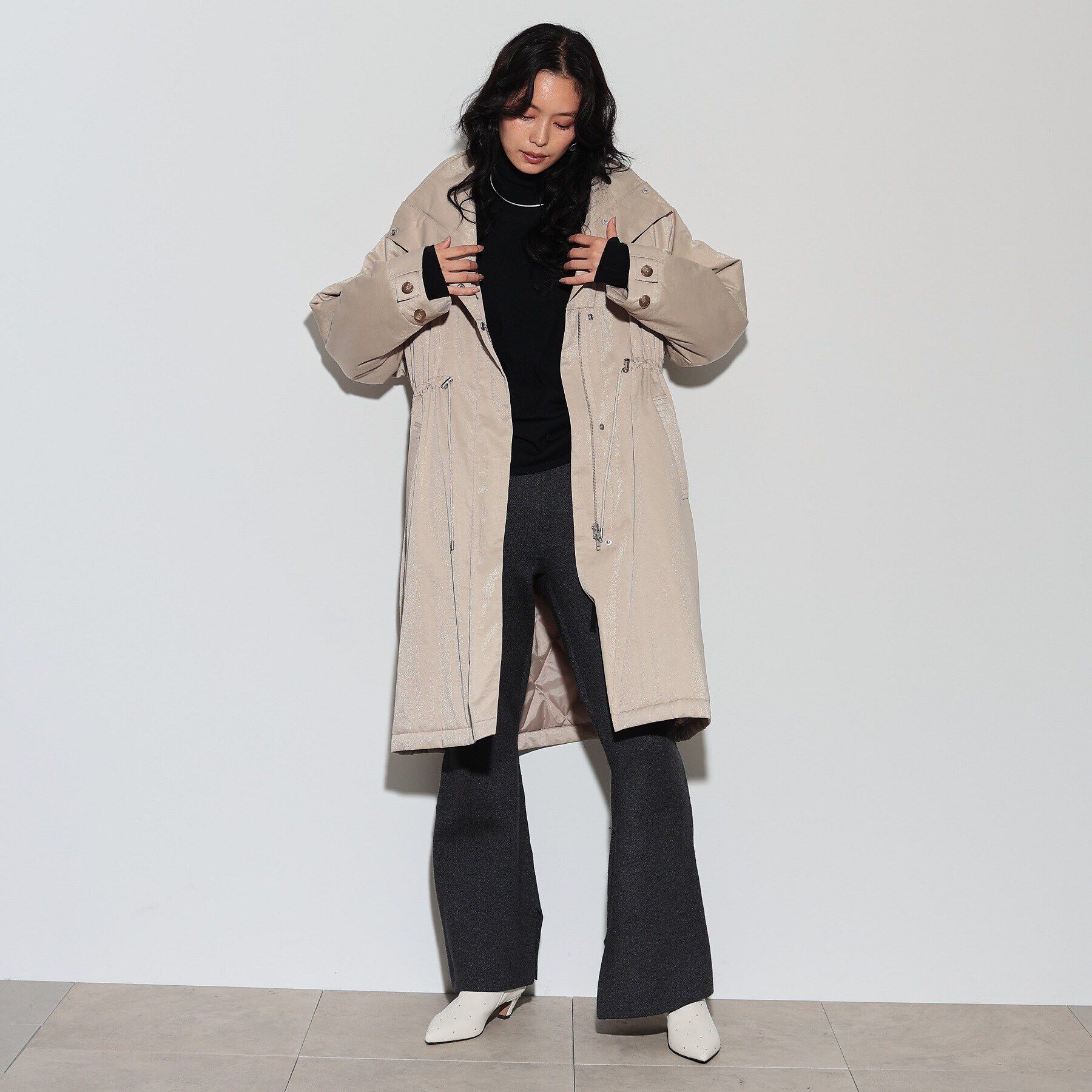 GALLEST「スタンドカラードロストギャバコート/モッズコート」|ダウン|