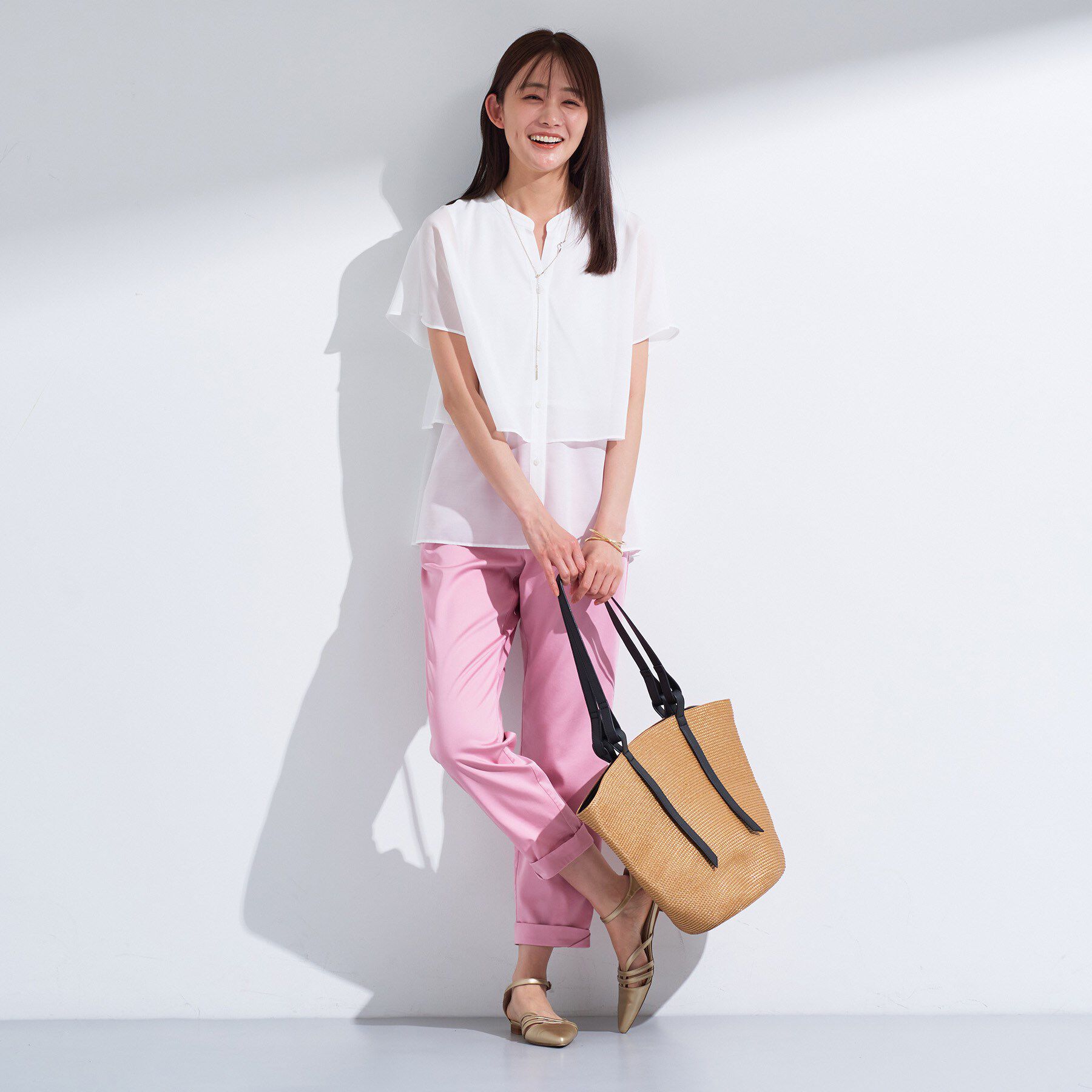 INDIVI「新色登場！【洗える／エアリー】ティアードブラウス」|シャツ・ブラウス|