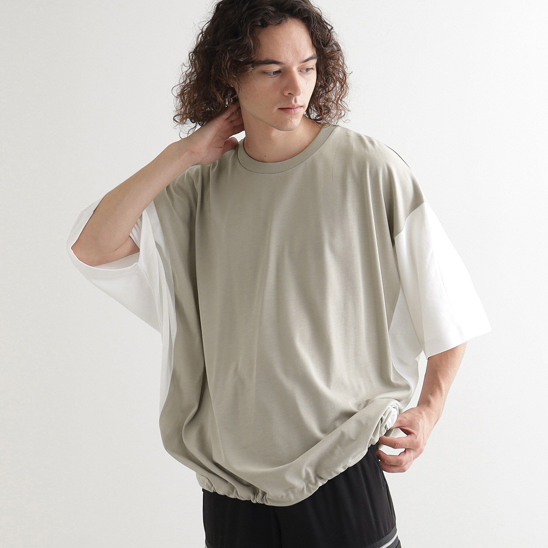 tk.TAKEO KIKUCHI「配色ドルマンカットソー」|Tシャツ・カットソー|