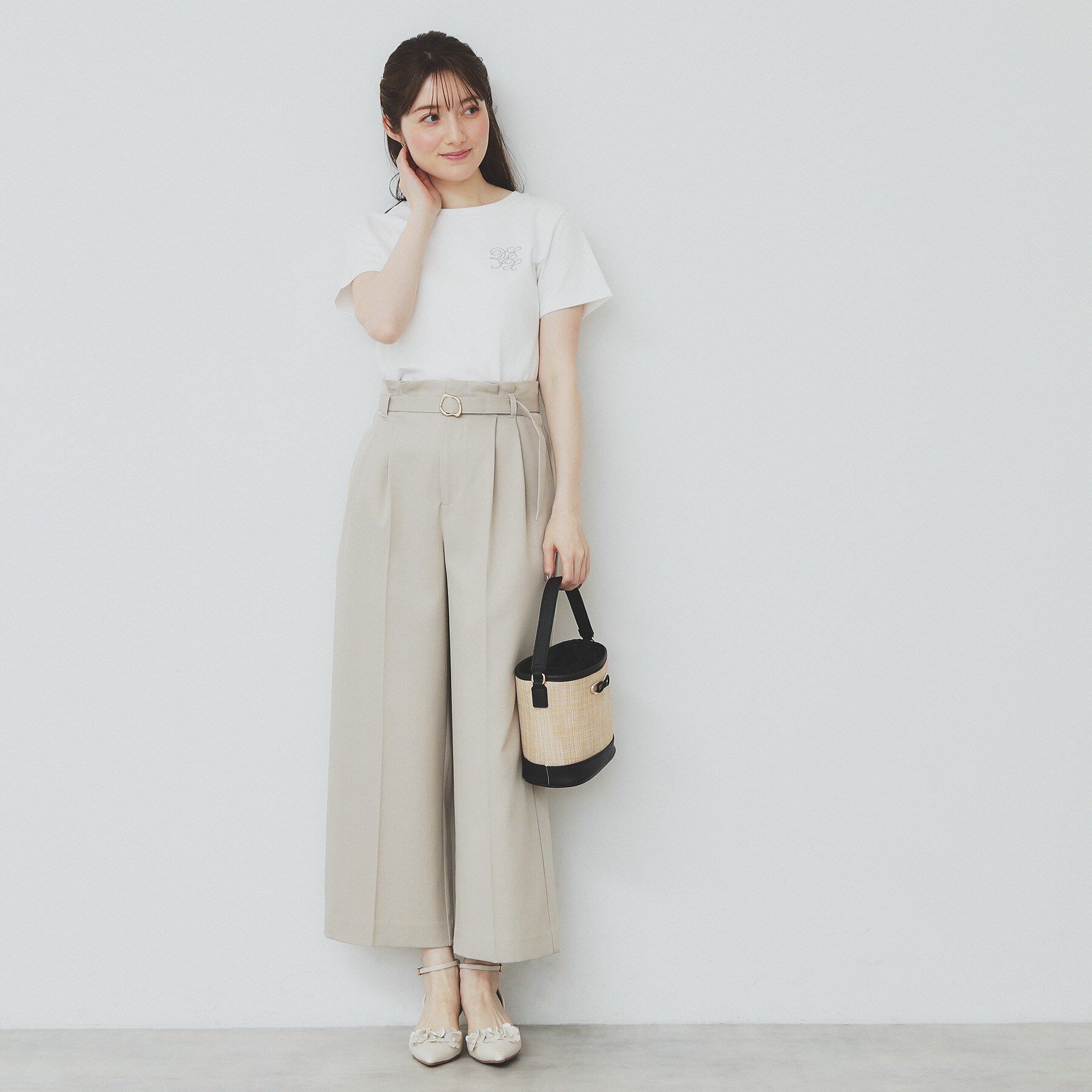 index「エンブレム刺繍Tシャツ【UV/接触冷感/洗濯機洗い可】」|Tシャツ・カットソー|