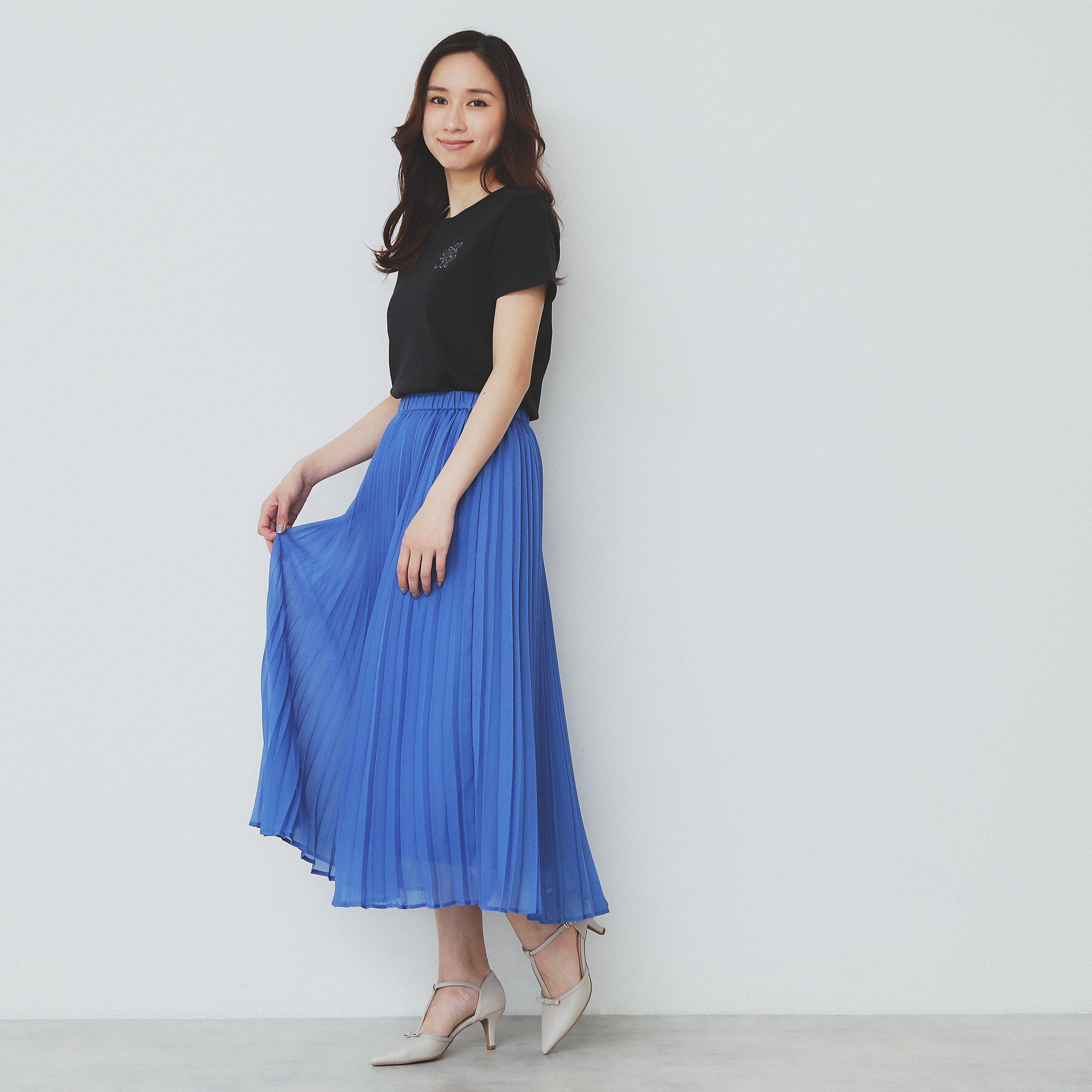 index「エンブレム刺繍Tシャツ【UV/接触冷感/洗濯機洗い可】」|Tシャツ・カットソー|