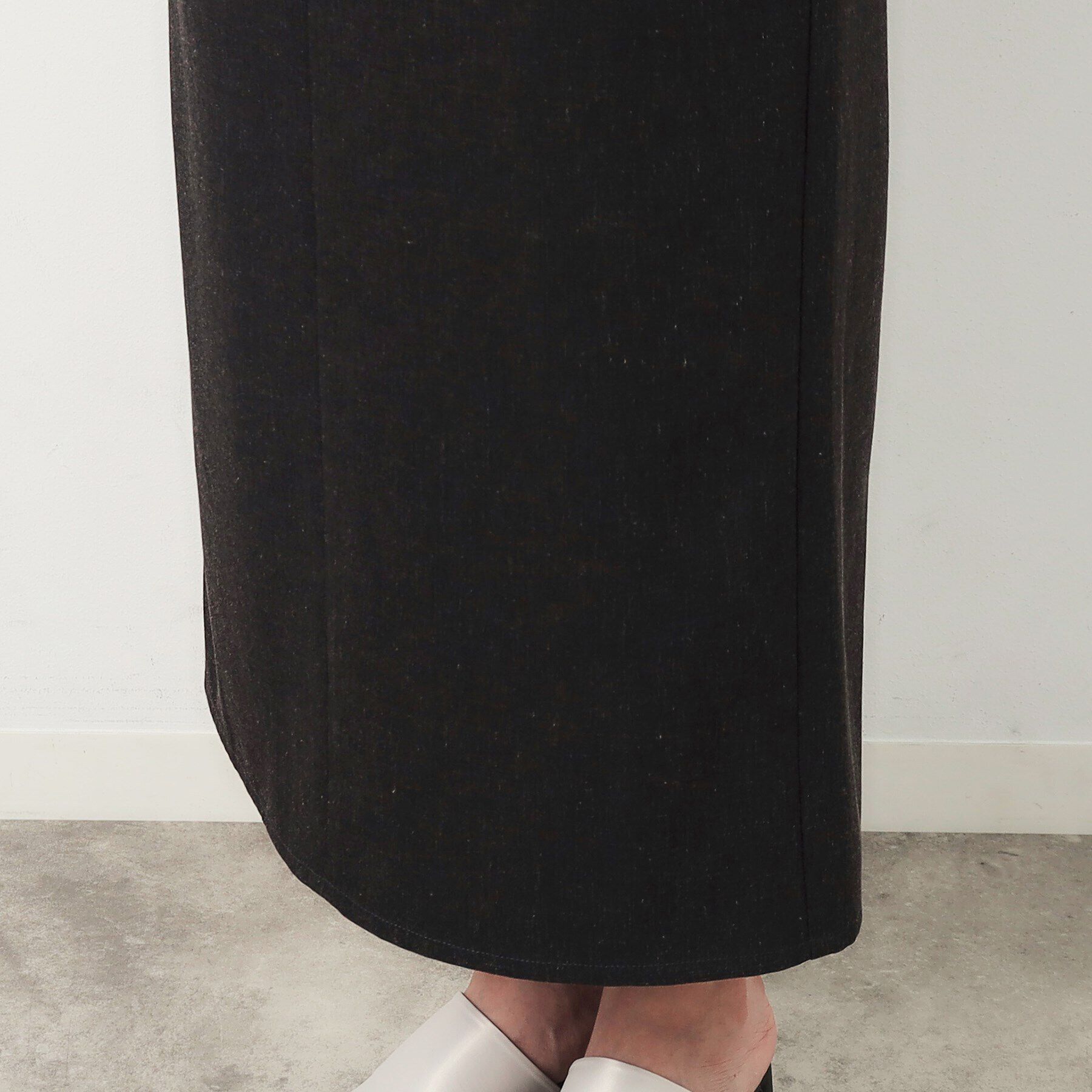 OPAQUE.CLIP「麻混ストレッチタイトスカート【洗濯機洗い可】」|スカート|