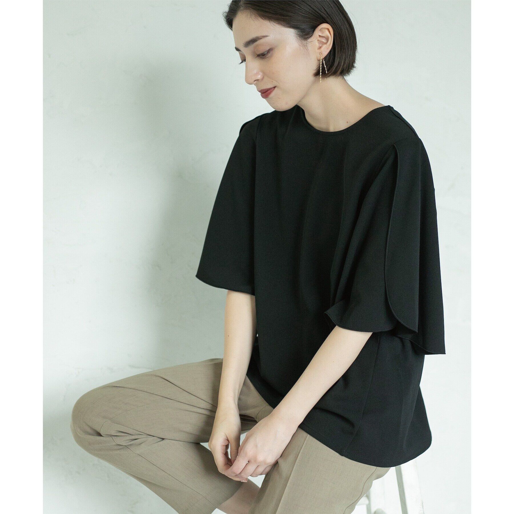 OPAQUE.CLIP「UV チューリップスリーブトップス【吸水速乾/洗濯機洗い可】」|Tシャツ・カットソー|