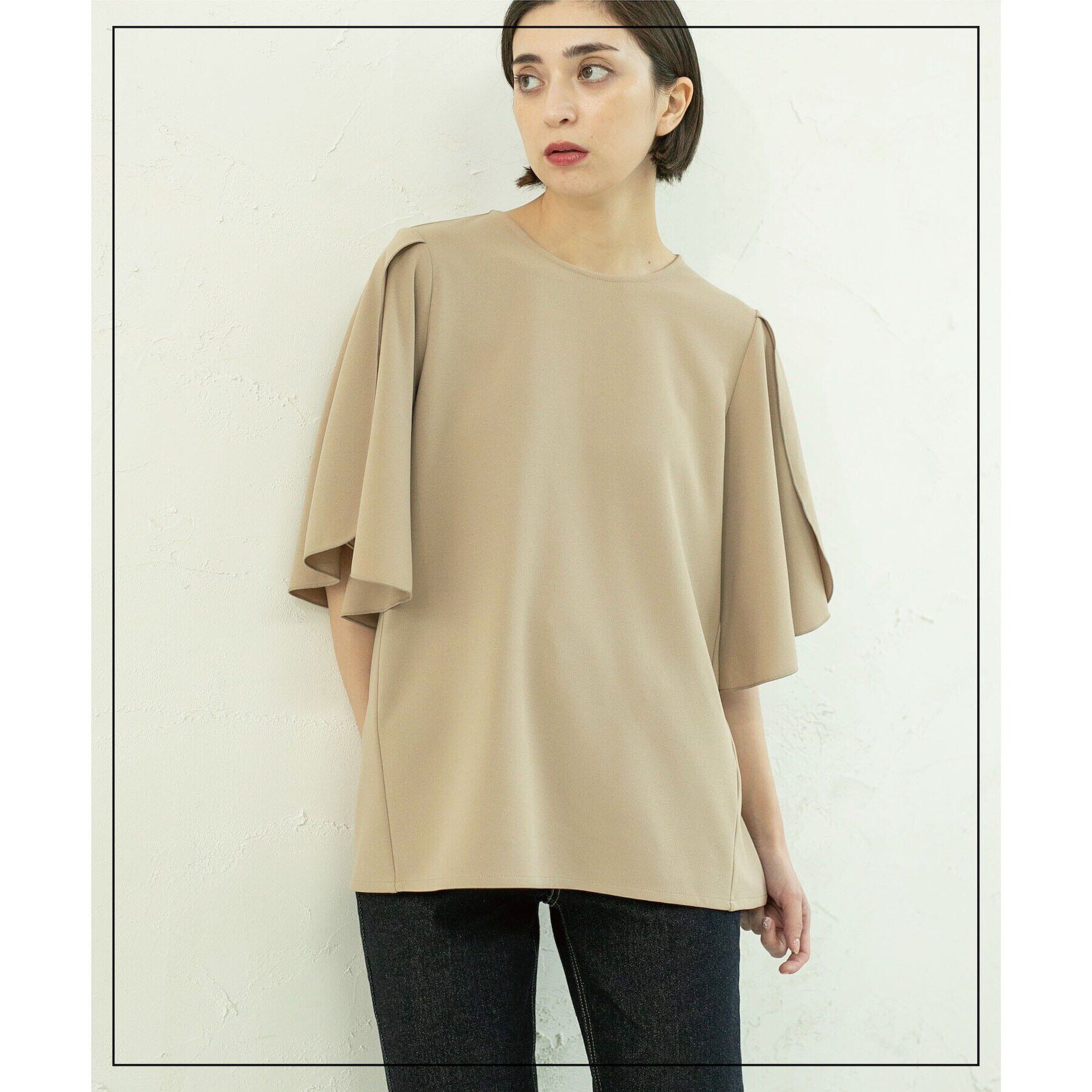 OPAQUE.CLIP「UV チューリップスリーブトップス【吸水速乾/洗濯機洗い可】」|Tシャツ・カットソー|