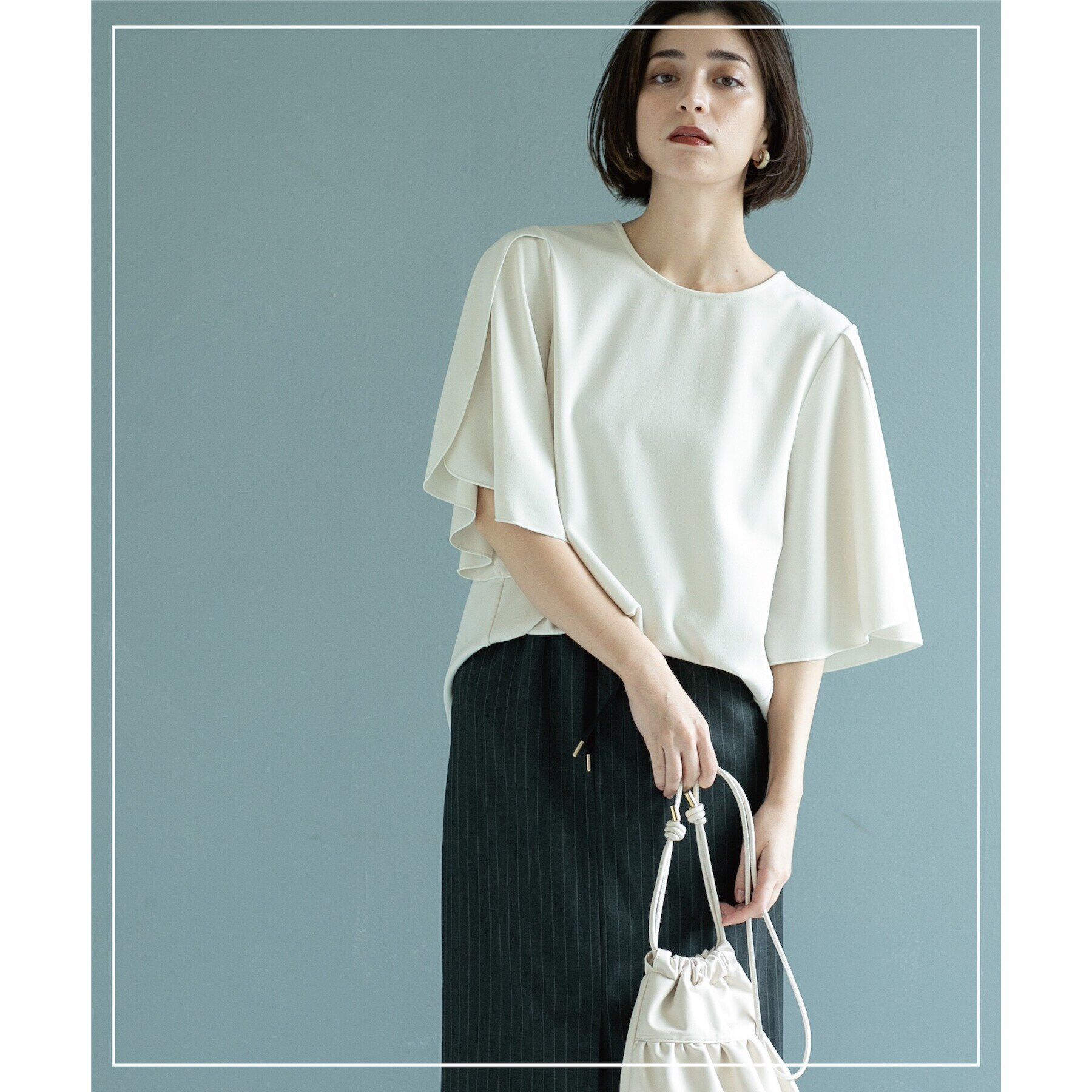 OPAQUE.CLIP「UV チューリップスリーブトップス【吸水速乾/洗濯機洗い可】」|Tシャツ・カットソー|