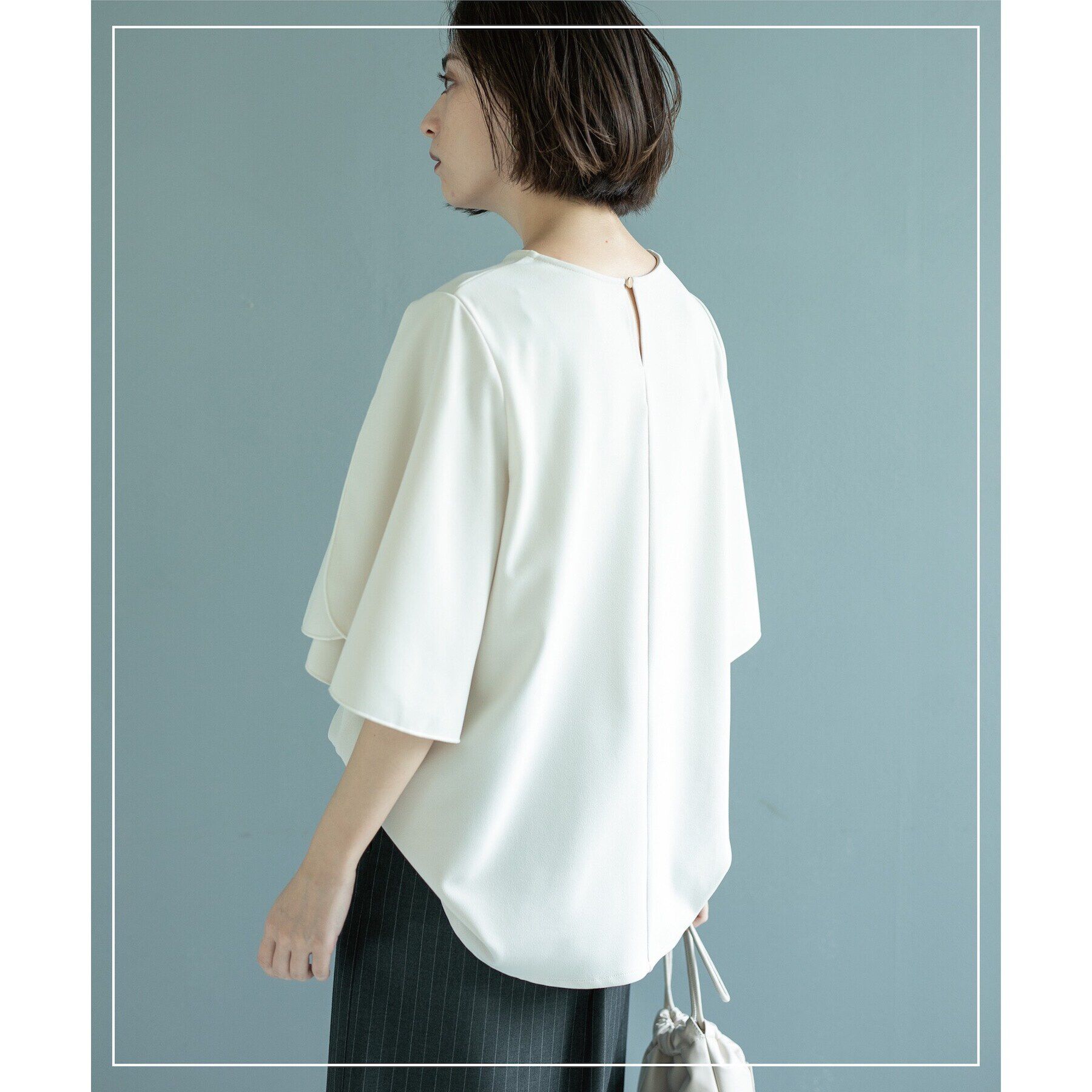 OPAQUE.CLIP「UV チューリップスリーブトップス【吸水速乾/洗濯機洗い可】」|Tシャツ・カットソー|