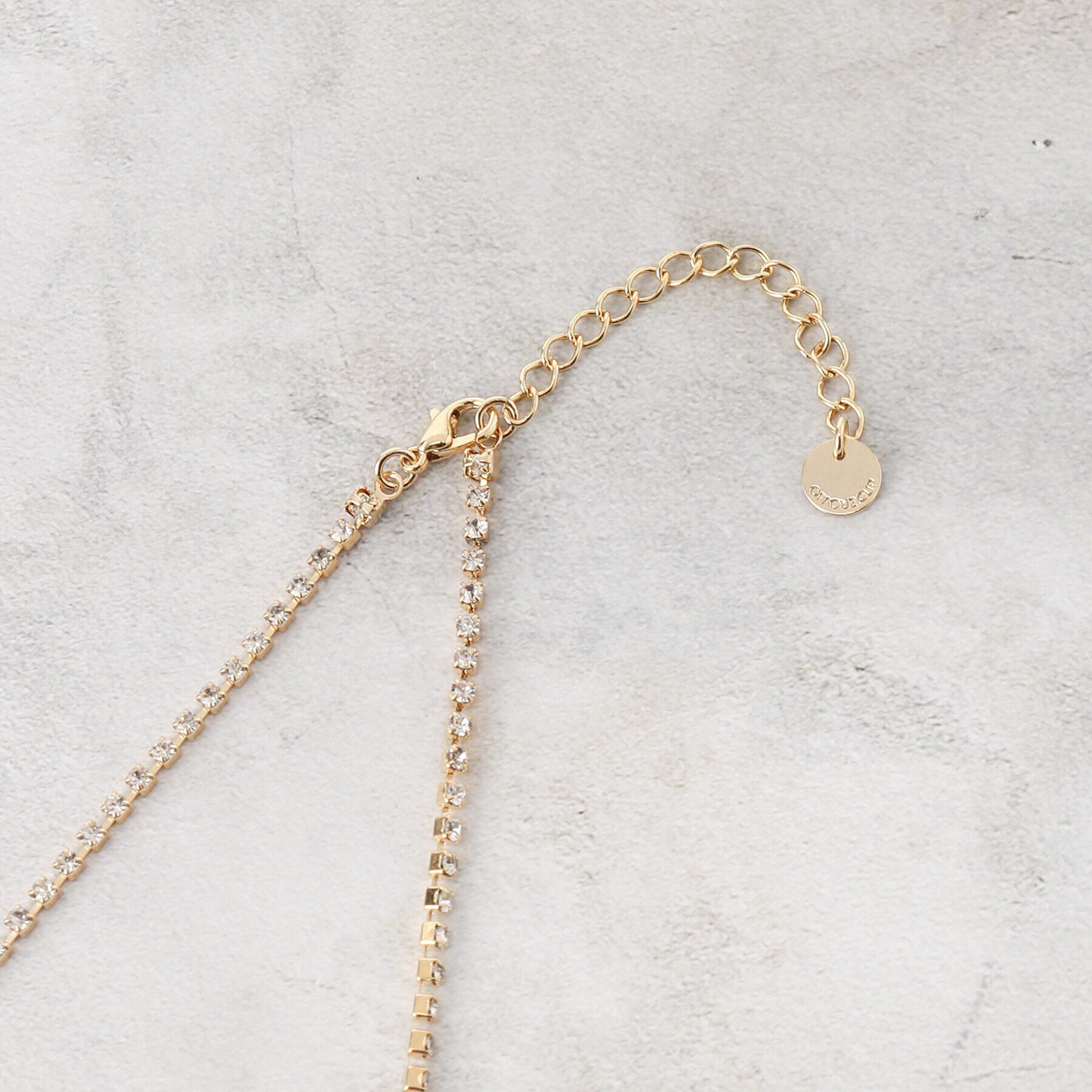 OPAQUE.CLIP「ビジューチェーンロングネックレス」|ネックレス|