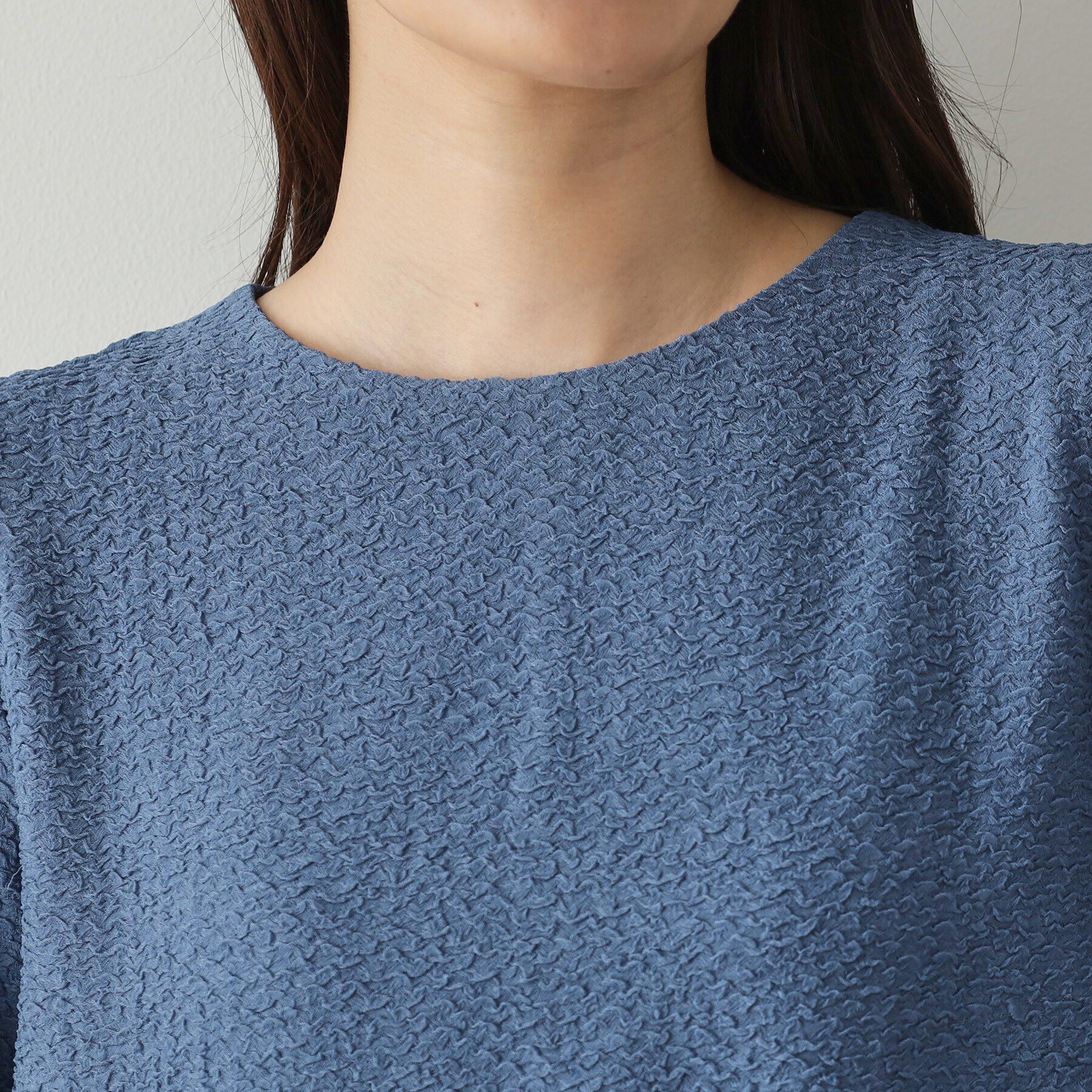 OPAQUE.CLIP「ふくれジャカードペプラムブラウス【洗濯機洗い可】」|シャツ・ブラウス|