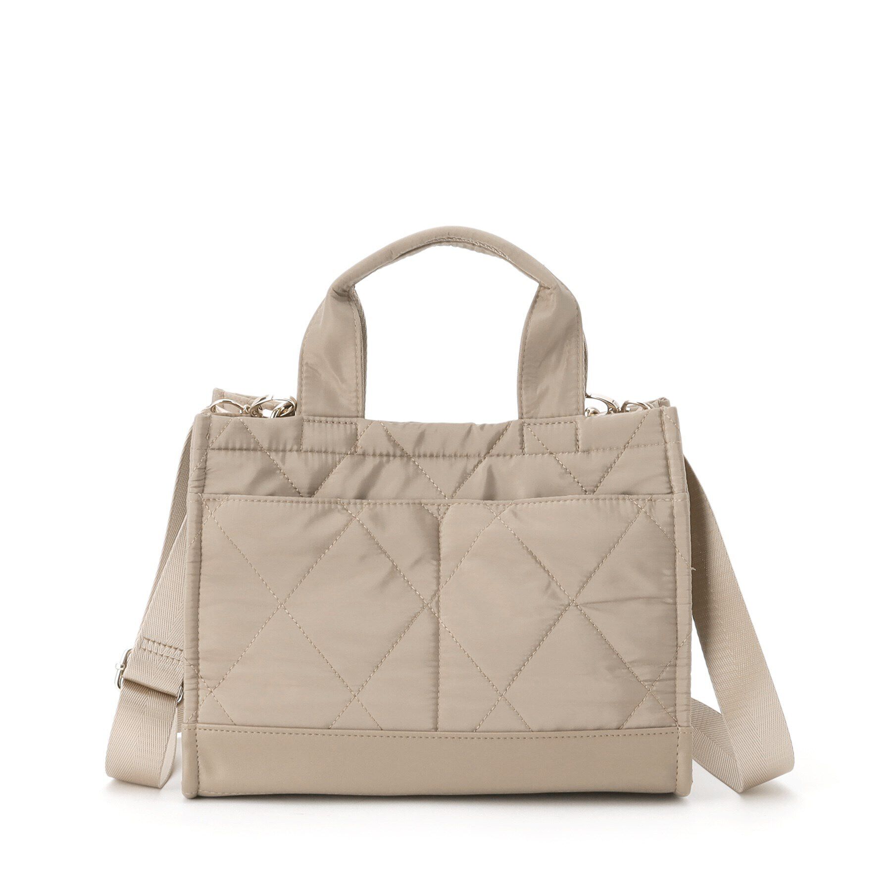 OPAQUE.CLIP「【2WAY】ダイヤキルティングスクエアミドルショルダーバッグ」|トートバッグ|