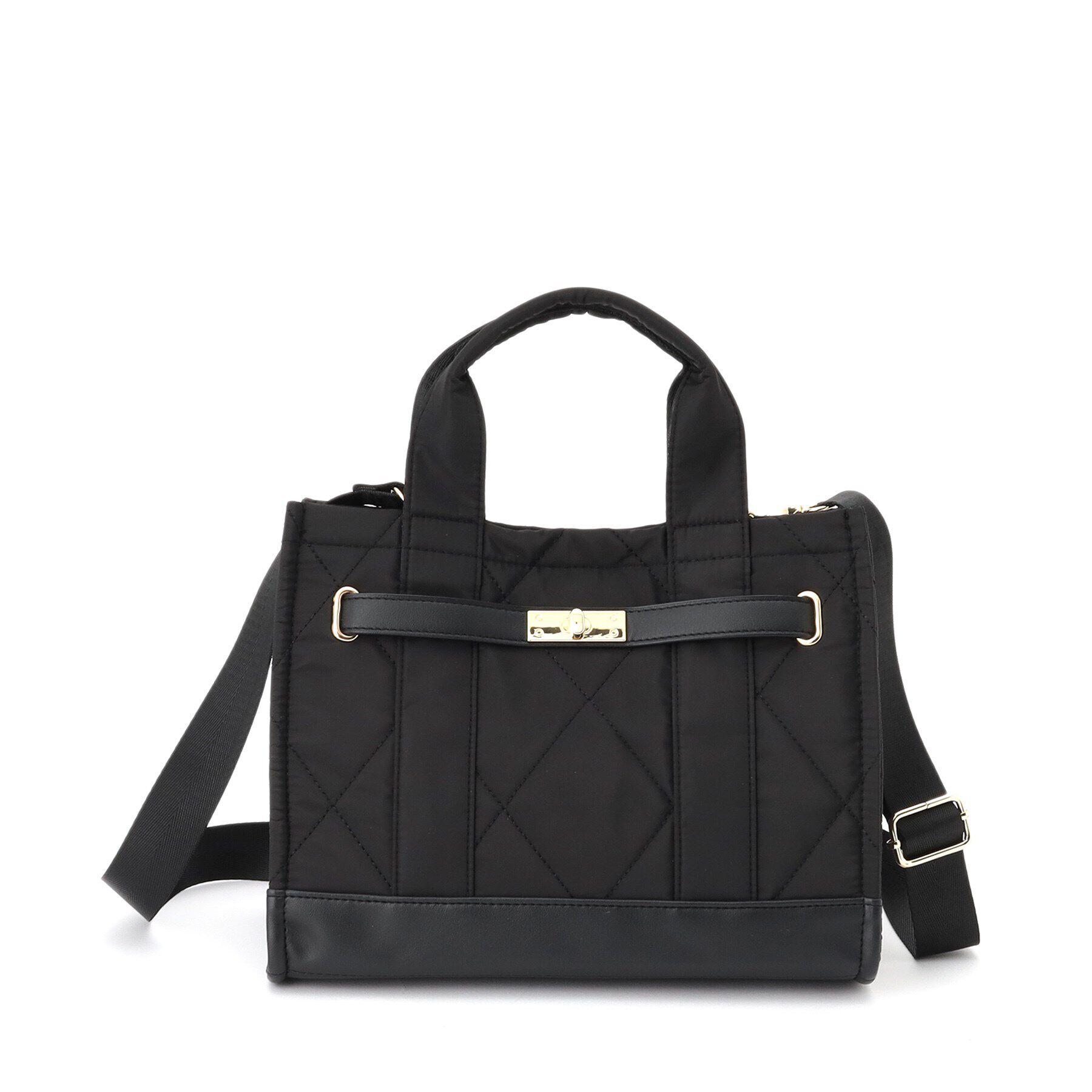 OPAQUE.CLIP「【2WAY】ダイヤキルティングスクエアミドルショルダーバッグ」|トートバッグ|