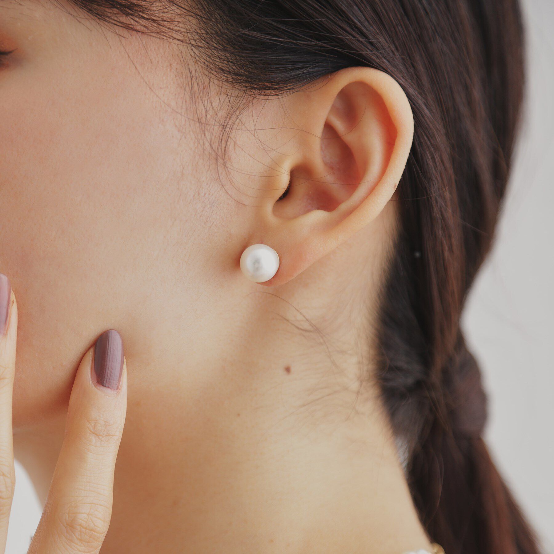 OPAQUE.CLIP「ガラスパールピアス」|ピアス|