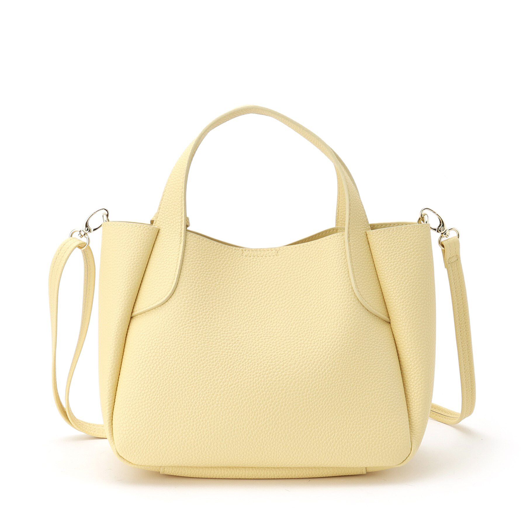 OPAQUE.CLIP「【軽量／2WAY】シュリンク合皮ラウンドフォルムミドルトートバッグ」|トートバッグ|