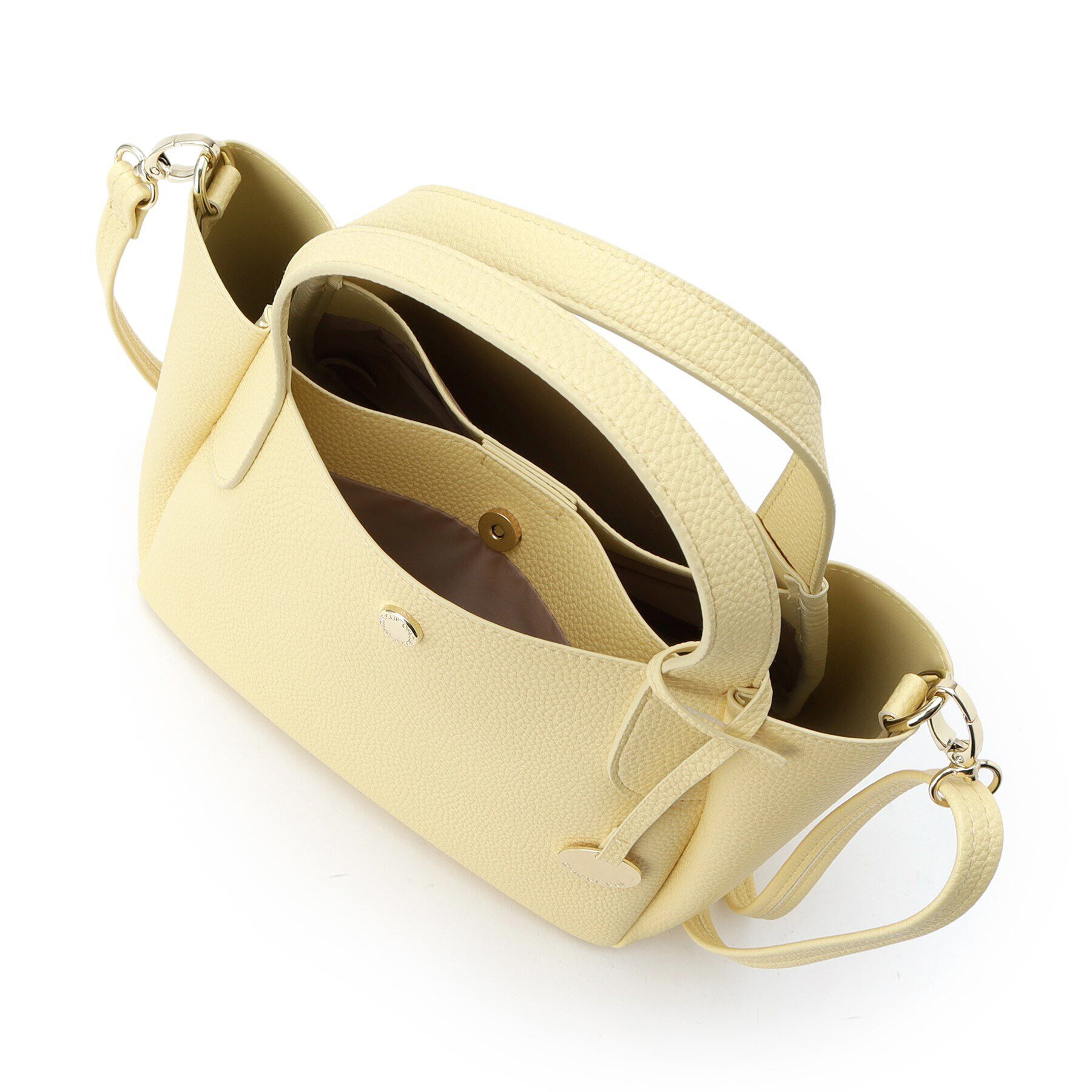 OPAQUE.CLIP「【軽量／2WAY】シュリンク合皮ラウンドフォルムミドルトートバッグ」|トートバッグ|