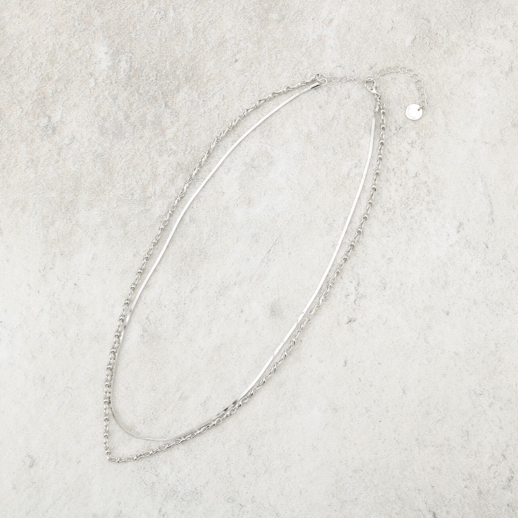 OPAQUE.CLIP「2連チェーンネックレス」|ネックレス|シルバー(006)