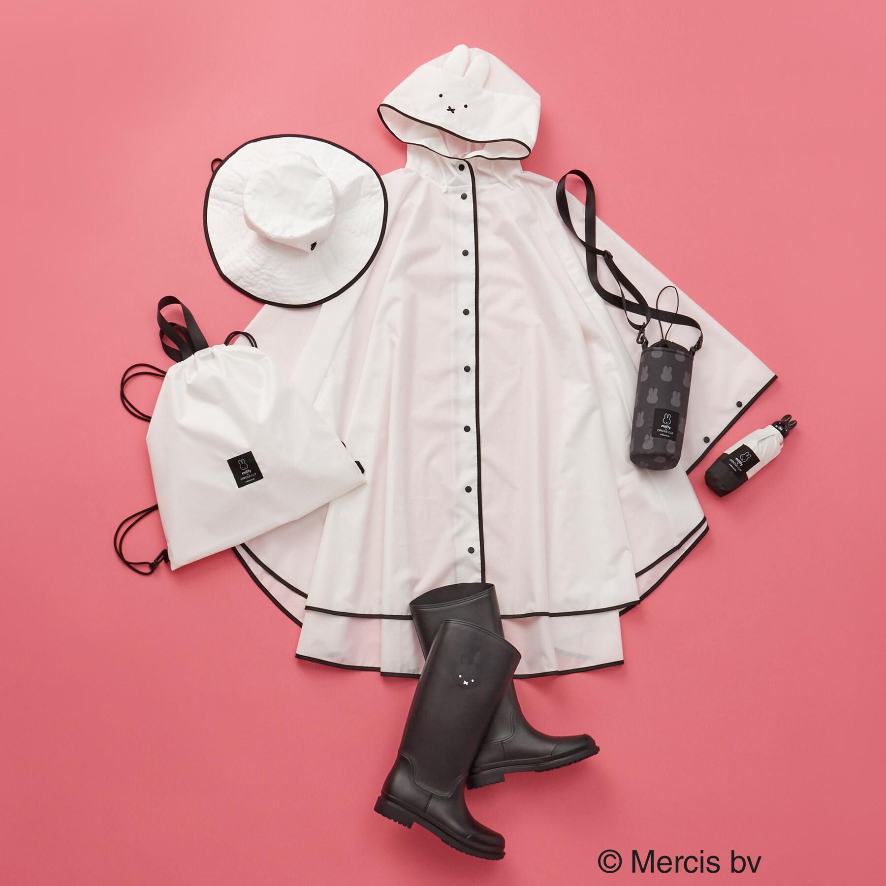 OPAQUE.CLIP「【miffyコラボ】ポケッタブルレインポンチョ」|レインコート|