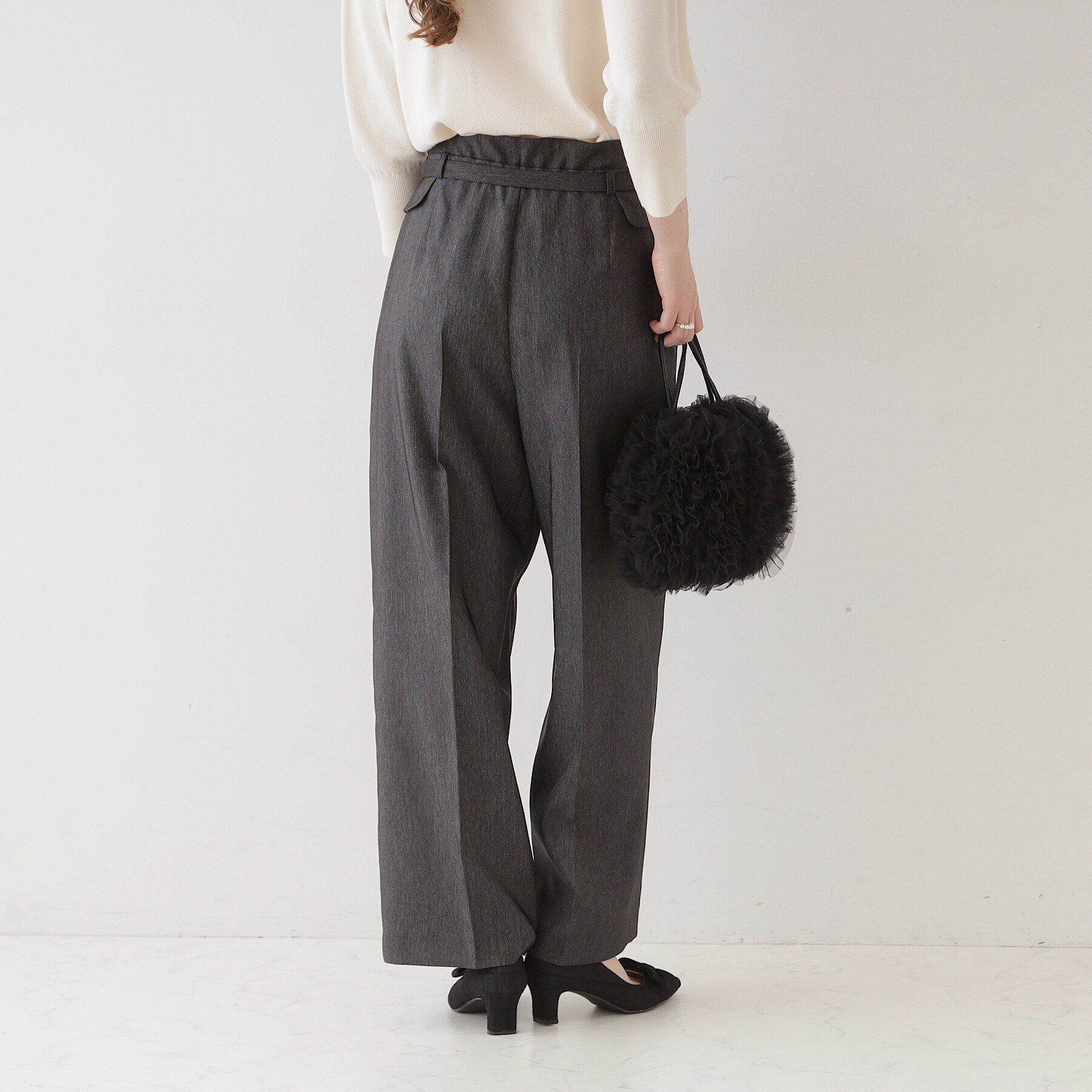 Couture broach「【スッキリきれい見え】デニムライクワイドパンツ」|その他|