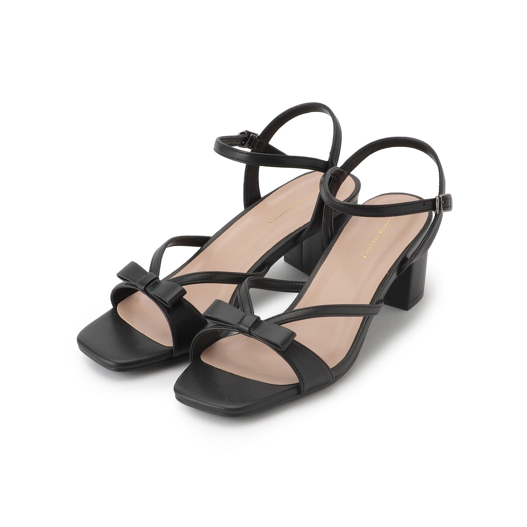 Couture broach「リボンデザインサンダル」|サンダル|ブラック(019)