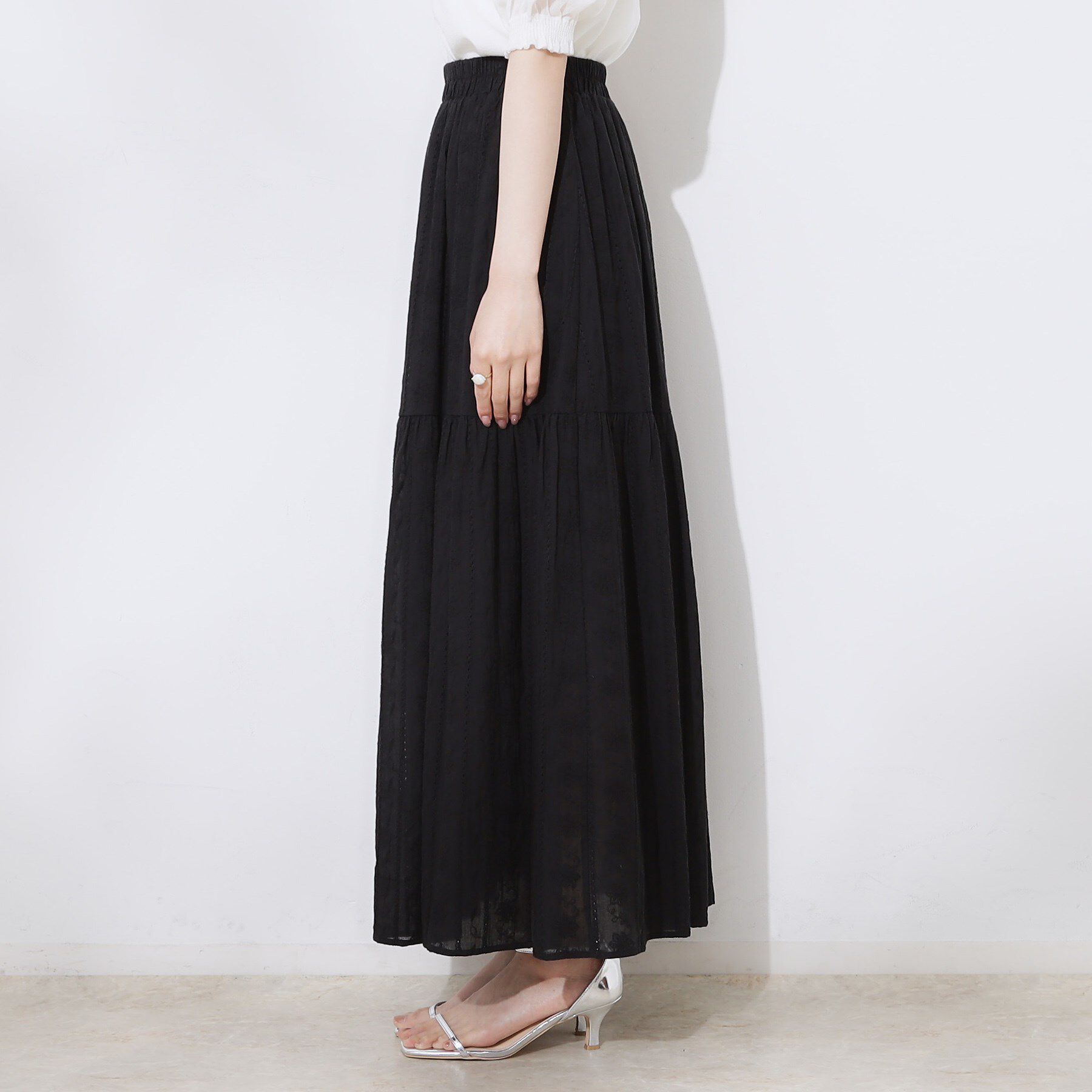 Couture broach「コットンレースティアードスカート」|スカート|
