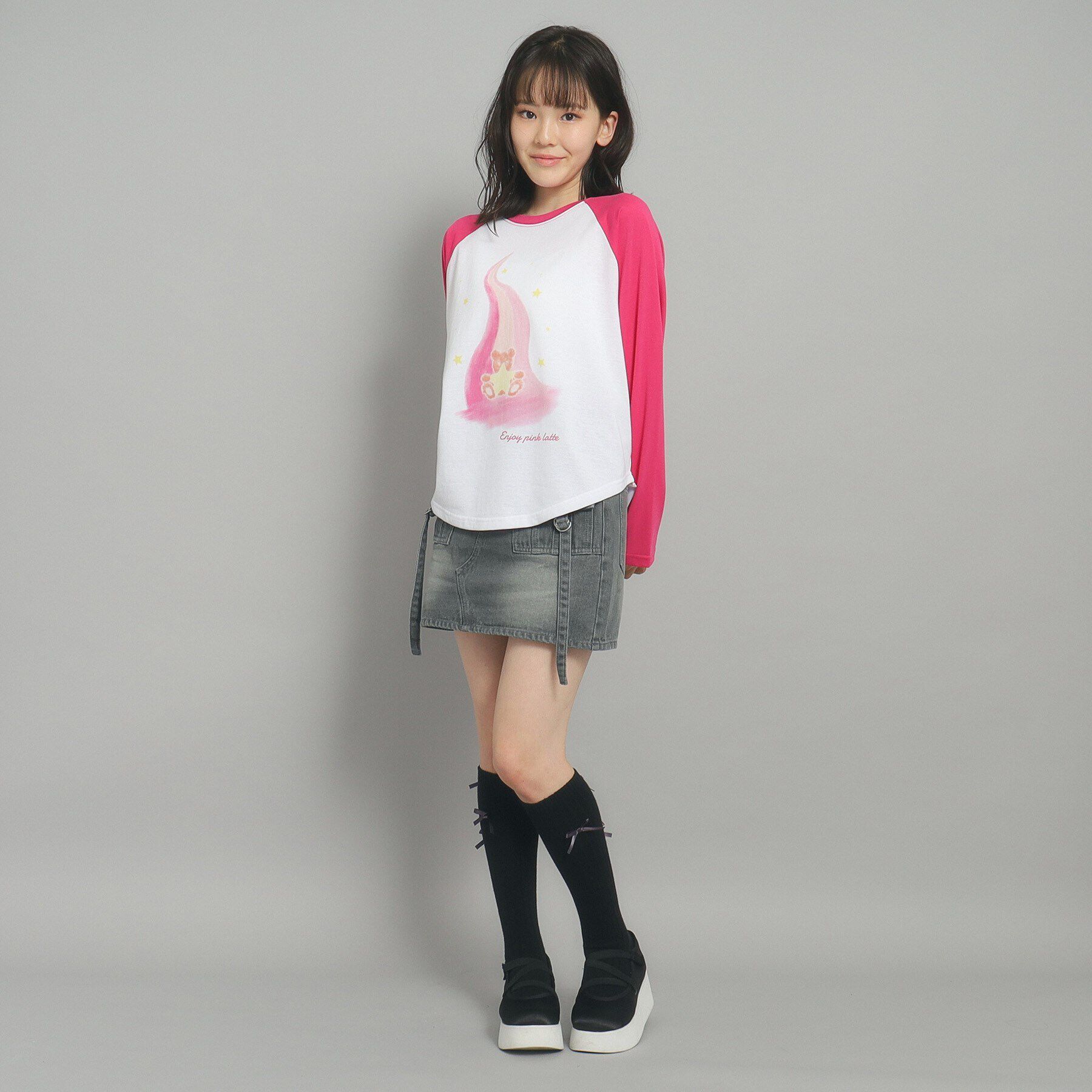 PINK-latte「【インナー付き】デニムカーゴスカート」|スカート|