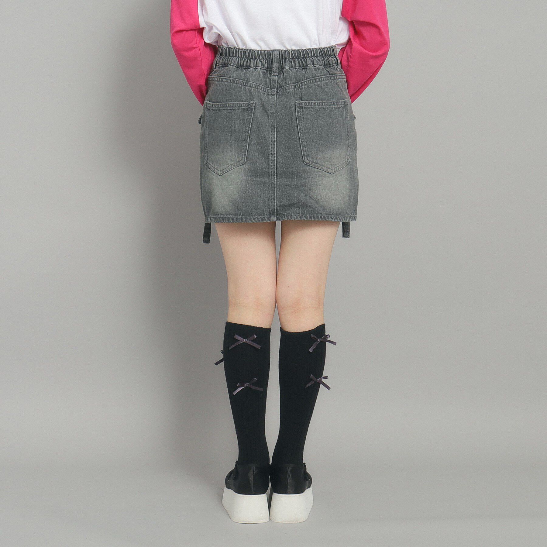 PINK-latte「【インナー付き】デニムカーゴスカート」|スカート|