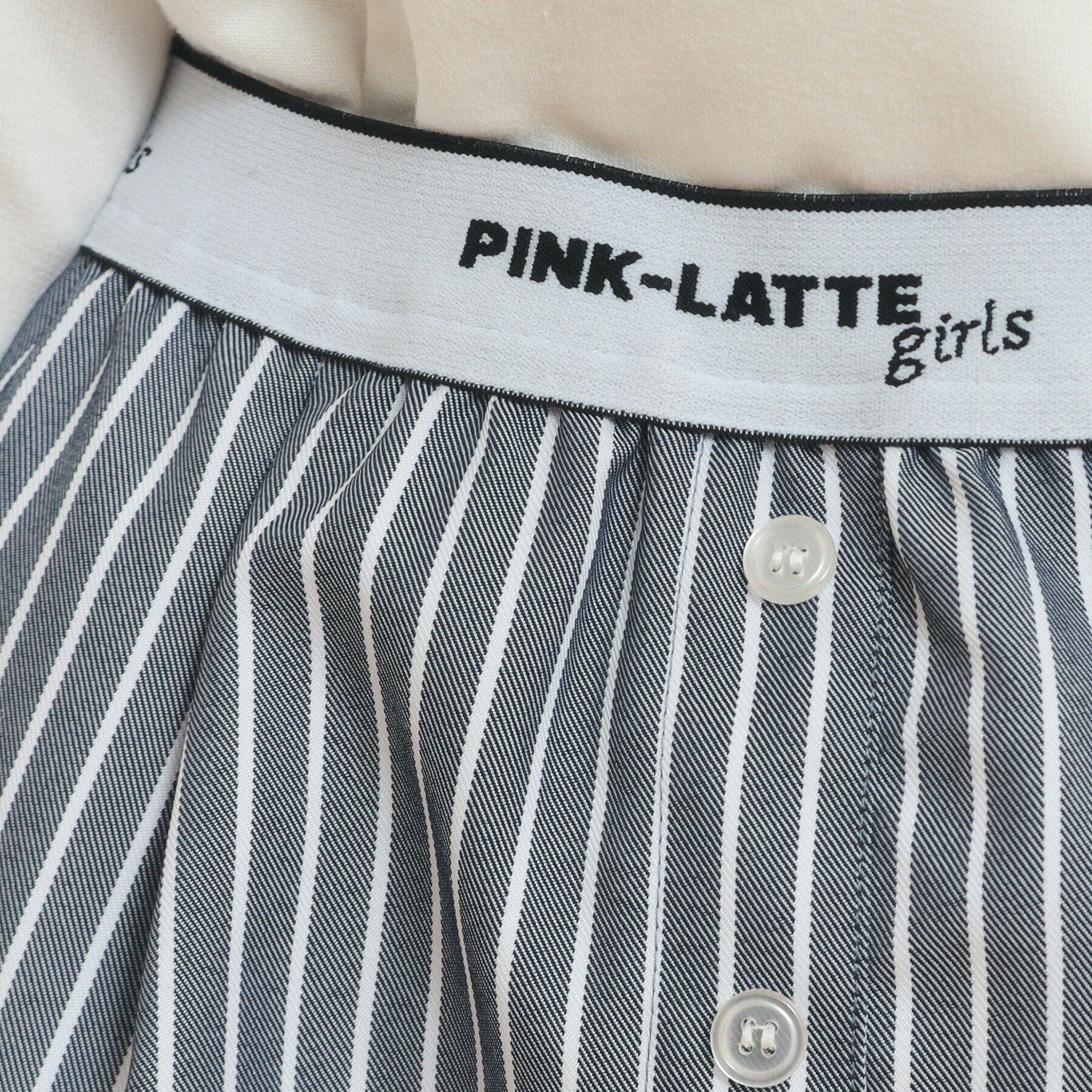 PINK-latte「【インナー付き】ストライプシャツスカート」|スカート|