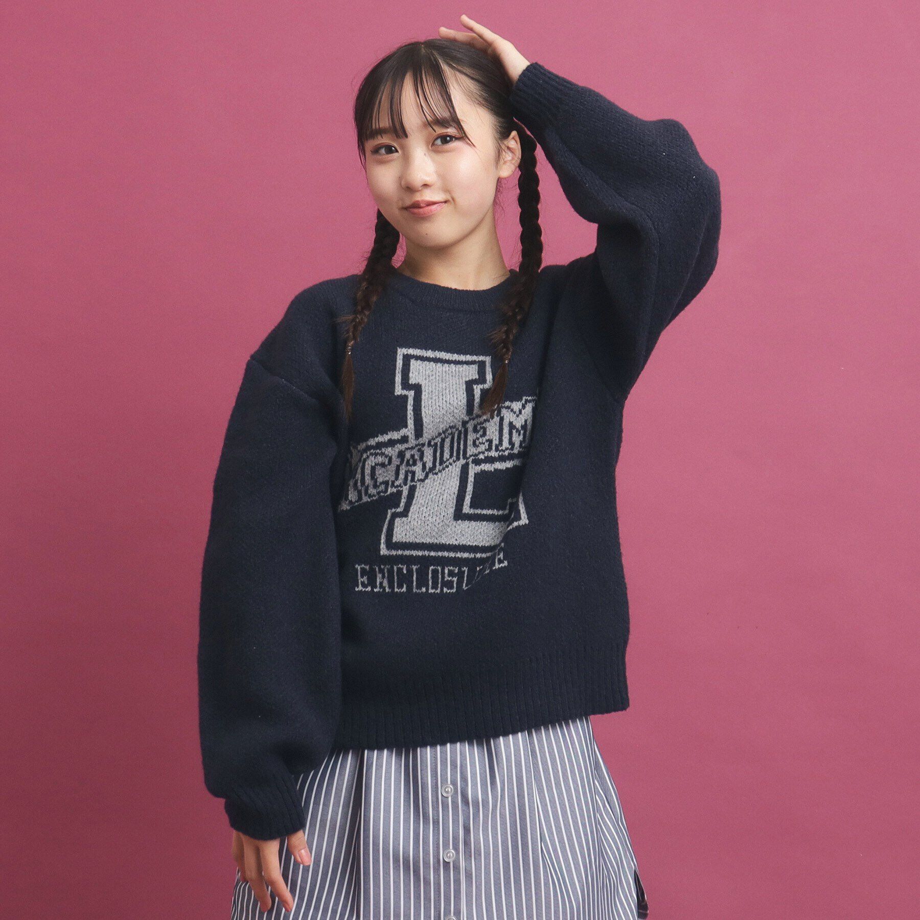 PINK-latte「冬に着たい！ジャカード編モヘヤ調アソートニット」|ニット・セーター|