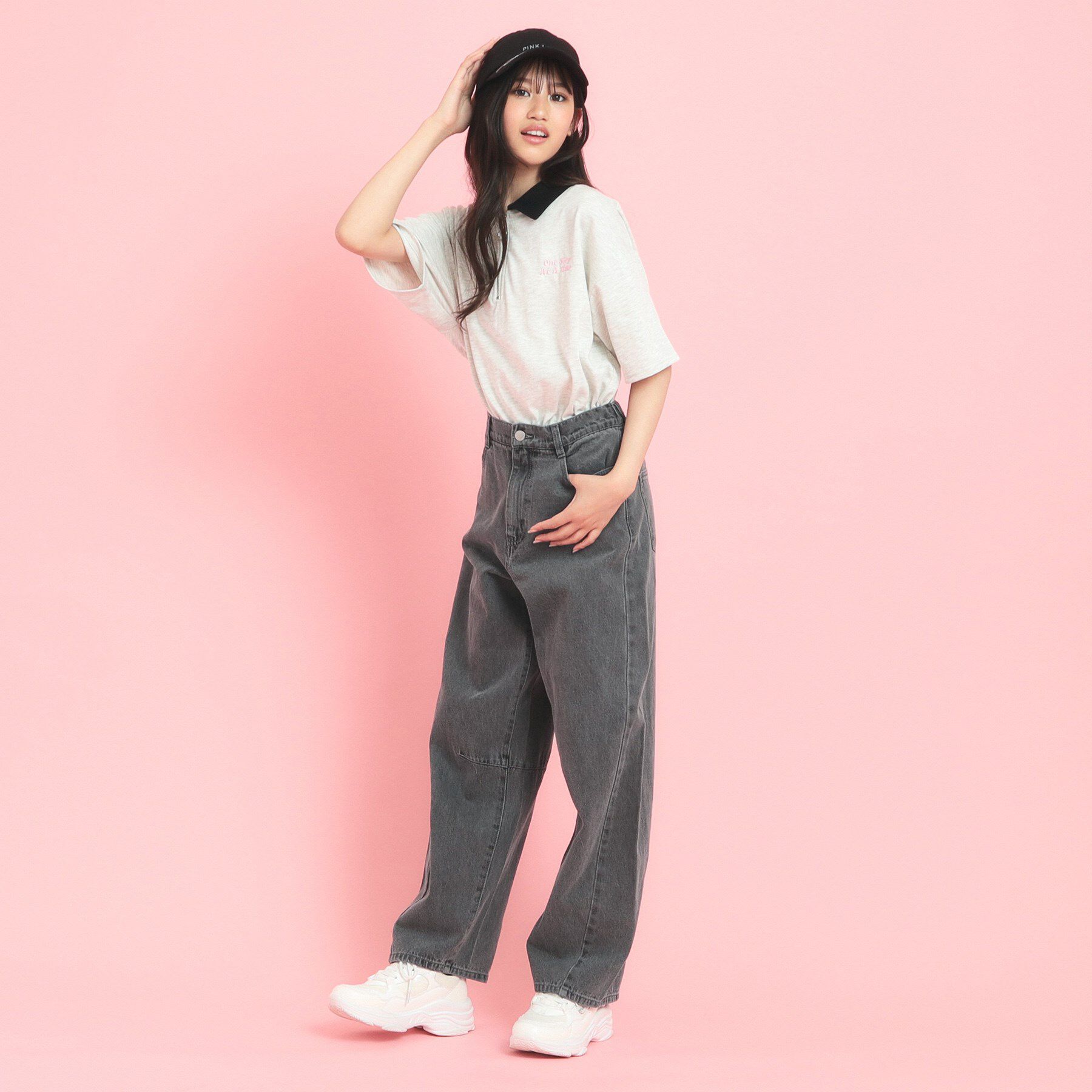PINK-latte「バレルレッグデニム」|その他|