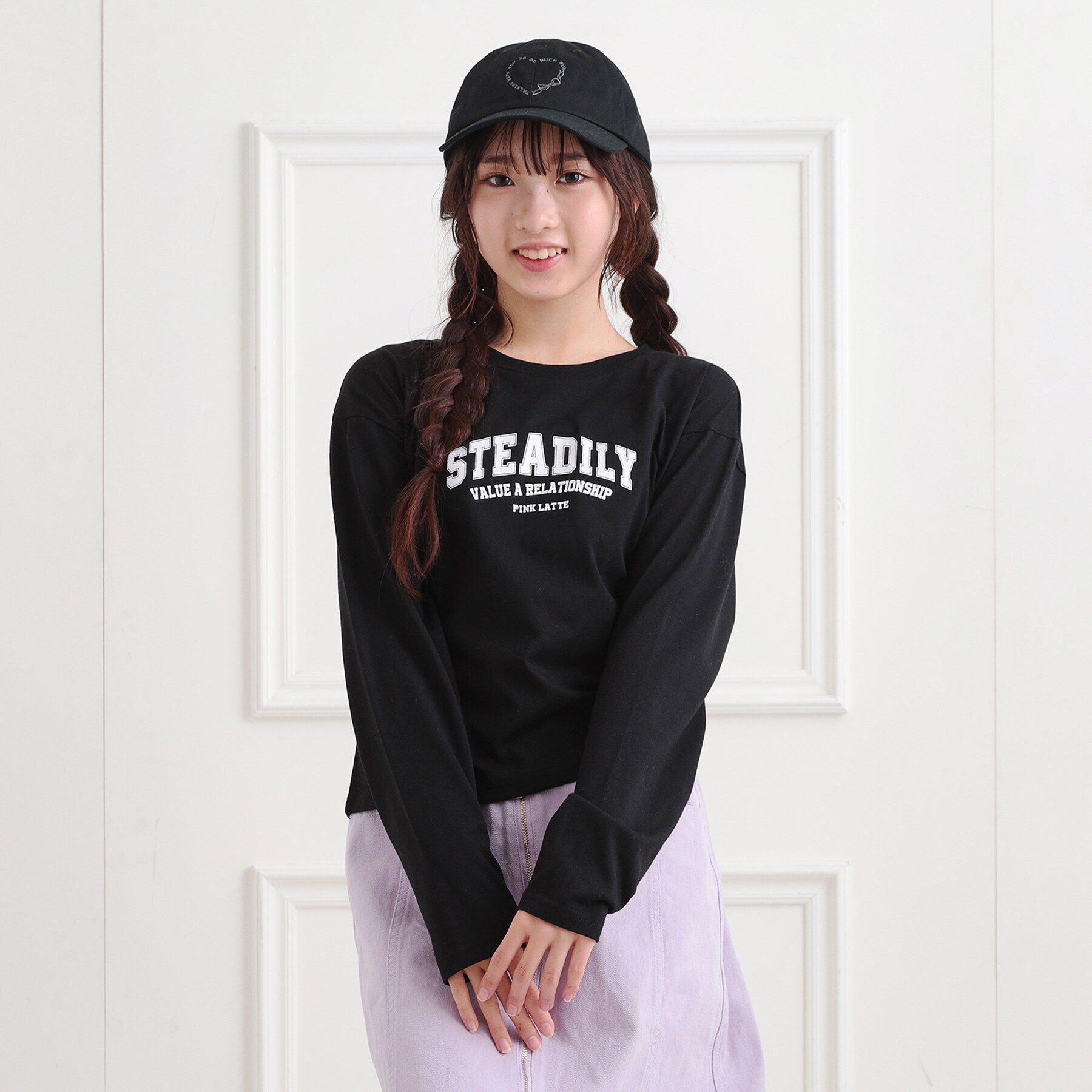 PINK-latte「【セットアイテム】チェックシャツ＋ロンT」|シャツ・ブラウス|