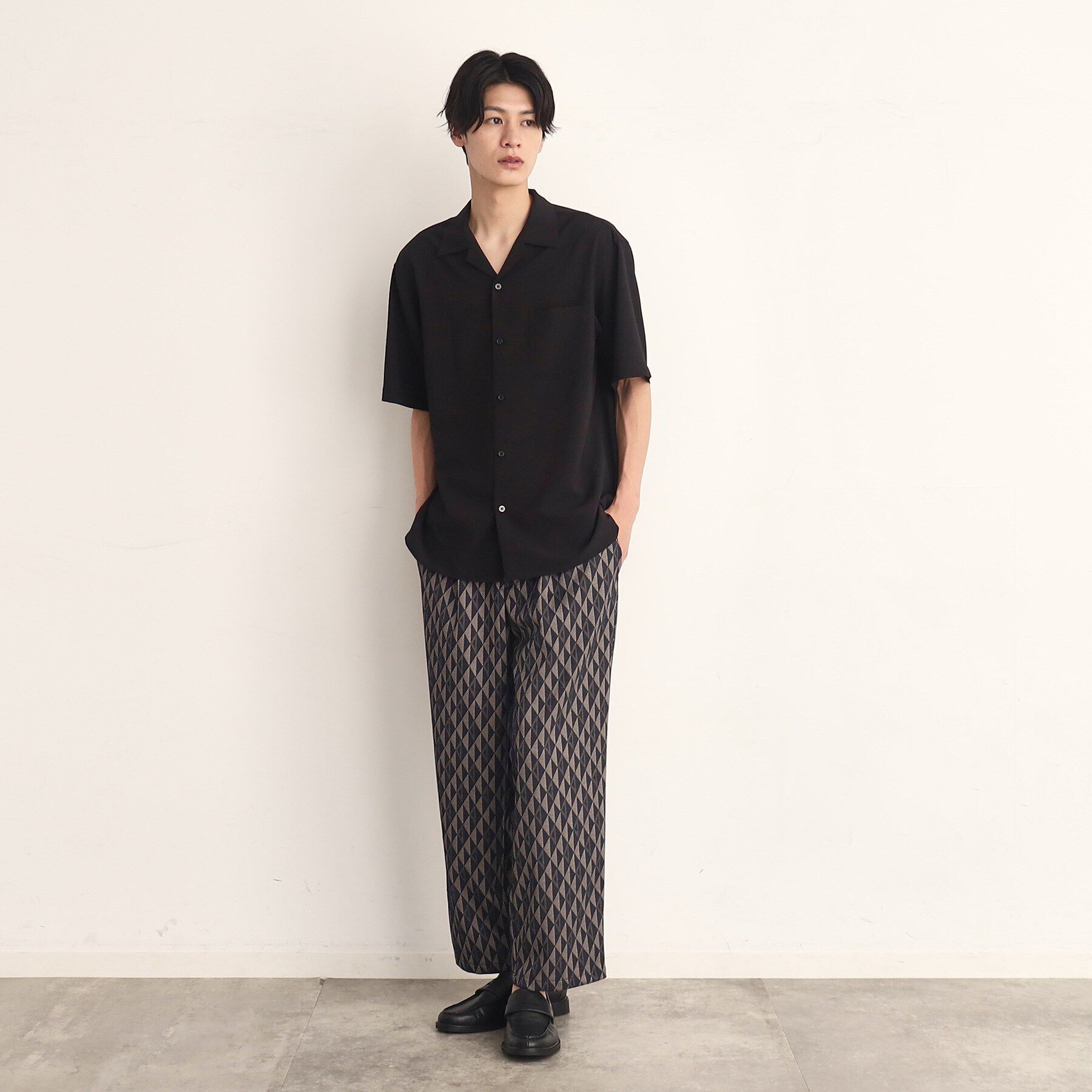 THE SHOP TK「楊柳オープンカラー半袖シャツ」|シャツ・ブラウス|