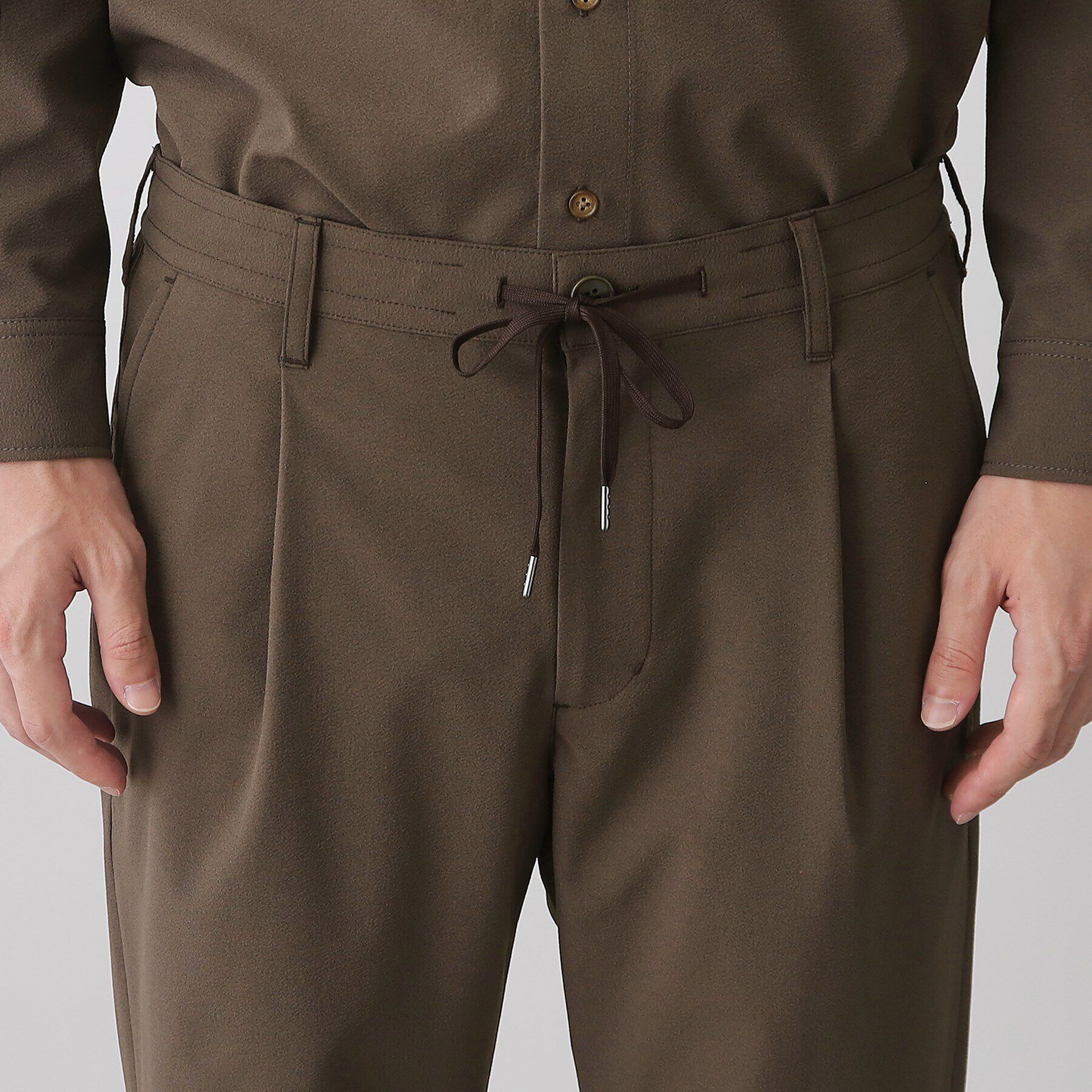 THE SHOP TK「【360&deg;ストレッチ／セットアップ可】リッチポリテーパードイージーパンツ」|その他|