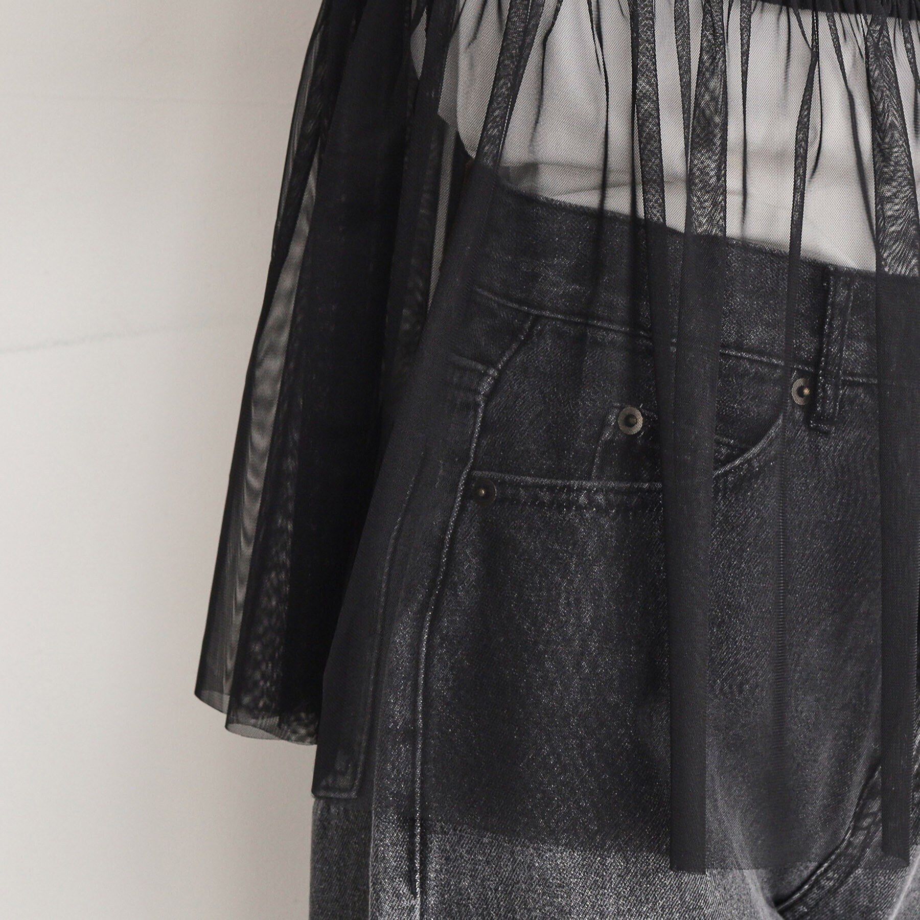 THE SHOP TK「チュールギャザーベスト【洗える】」|ベスト・ジレ|