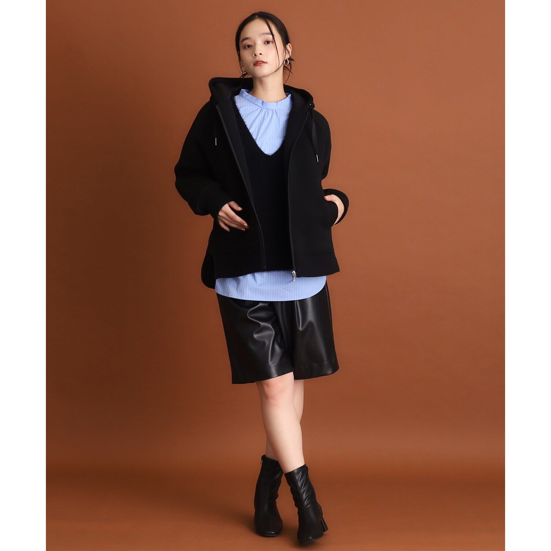 THE SHOP TK「【洗えるアウター】ダンボール&times;中綿キルトジャケット」|ブルゾン・スタジャン|