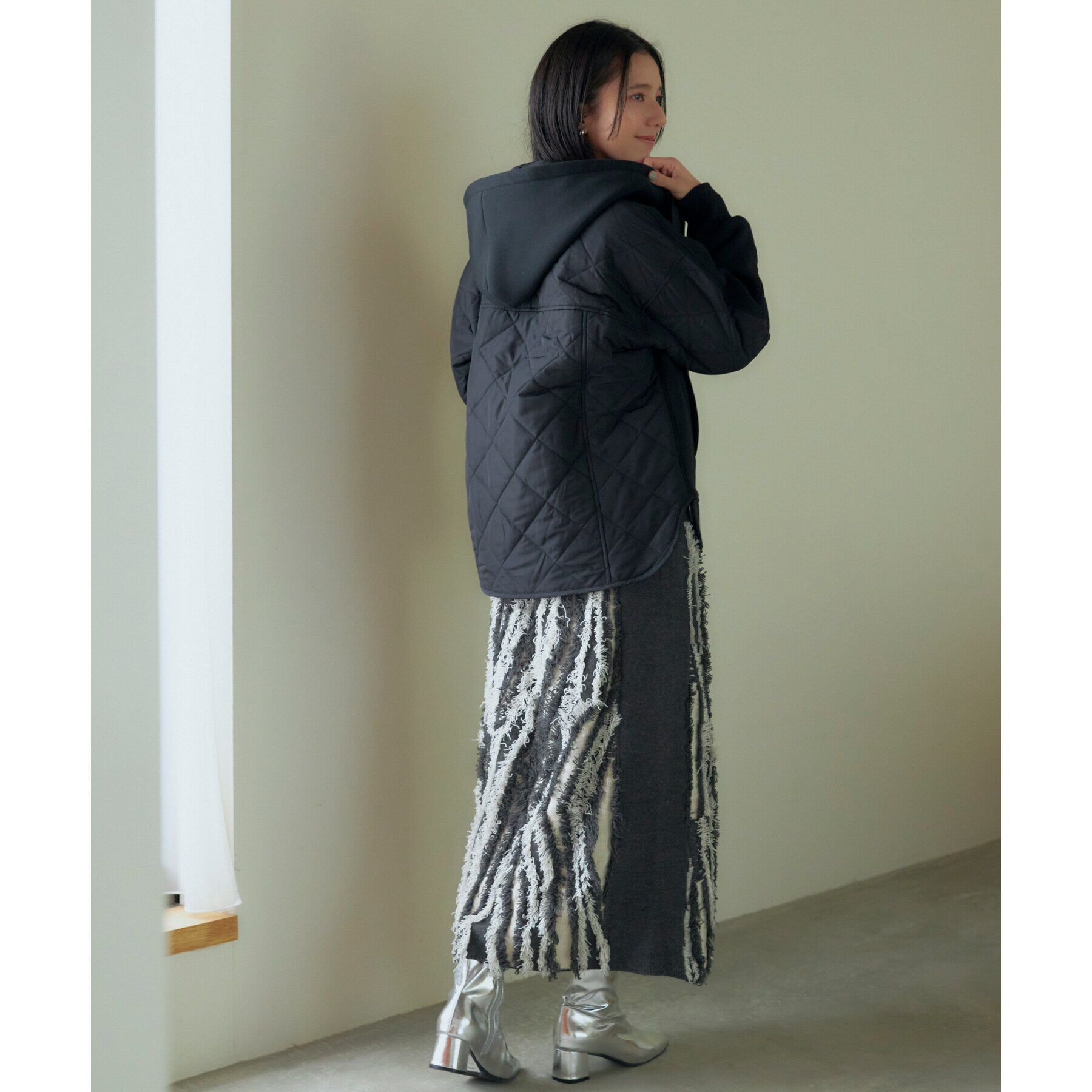 THE SHOP TK「【洗えるアウター】ダンボール&times;中綿キルトジャケット」|ブルゾン・スタジャン|