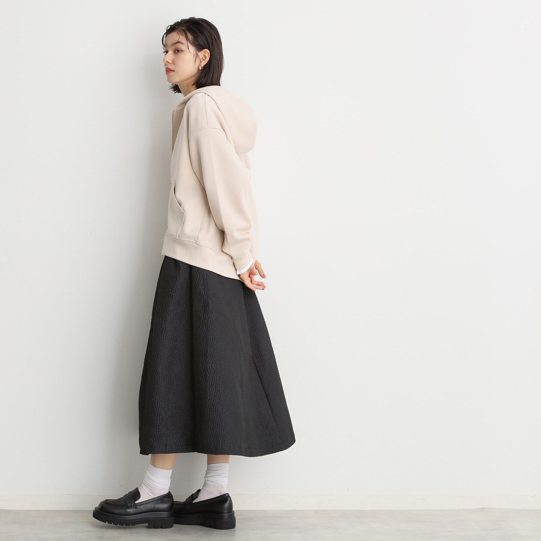 THE SHOP TK「【ダブルジップ】ダンボールフードジップパーカー/洗える」|パーカー|