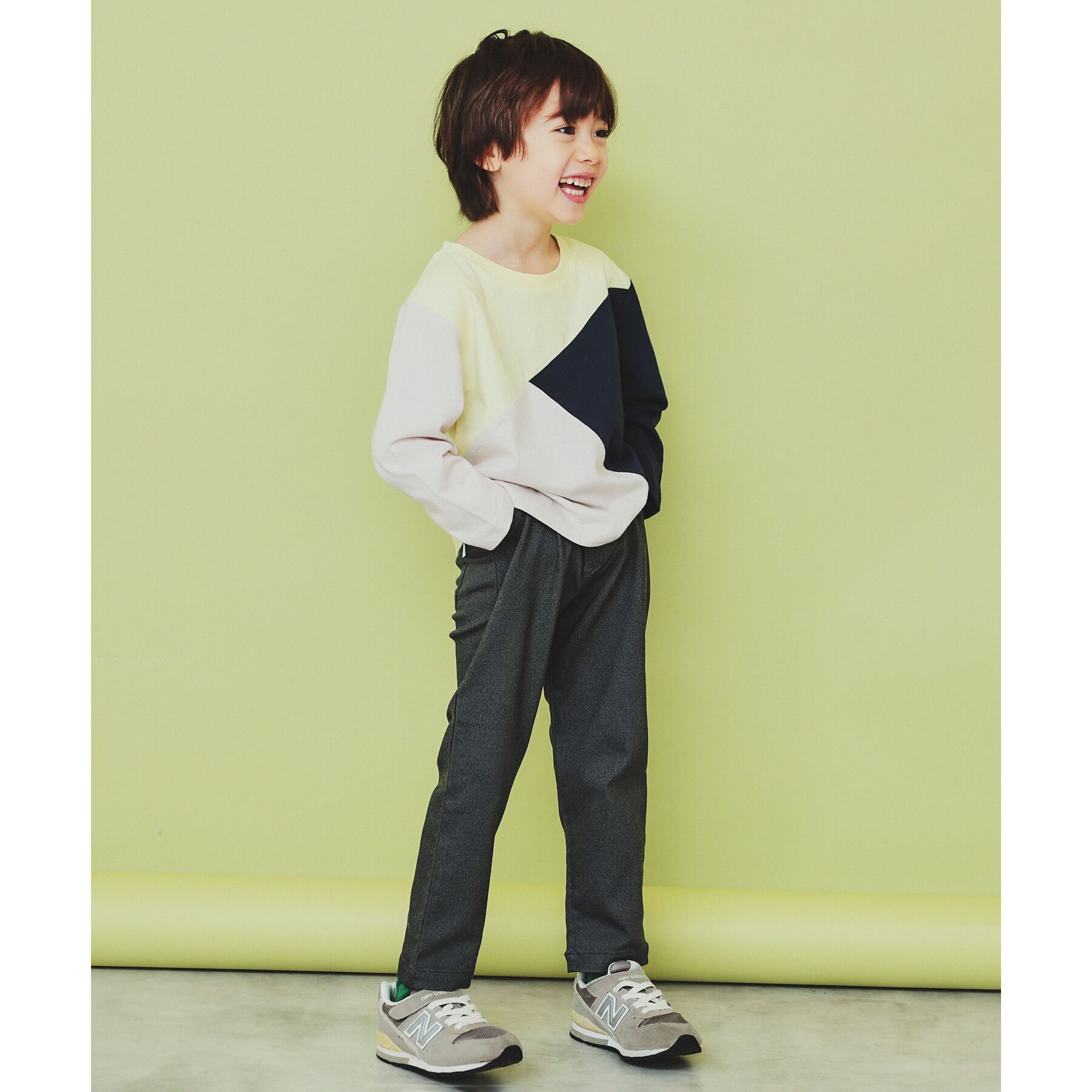 THE SHOP TK「【100-160】のびーるストレートパンツ/洗濯機OK」|その他|