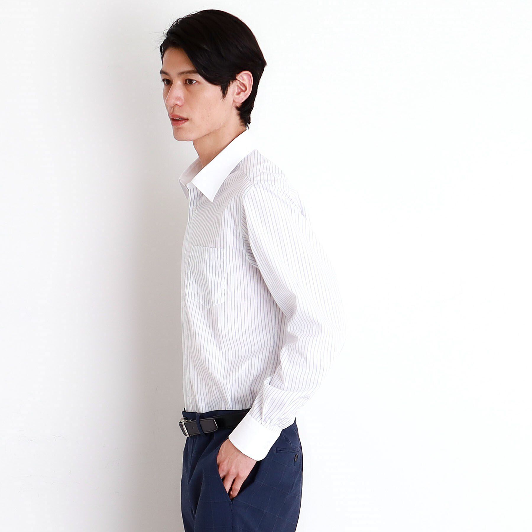 THE SHOP TK「ドレスストライプシャツ【洗濯機OK】」|シャツ・ブラウス|