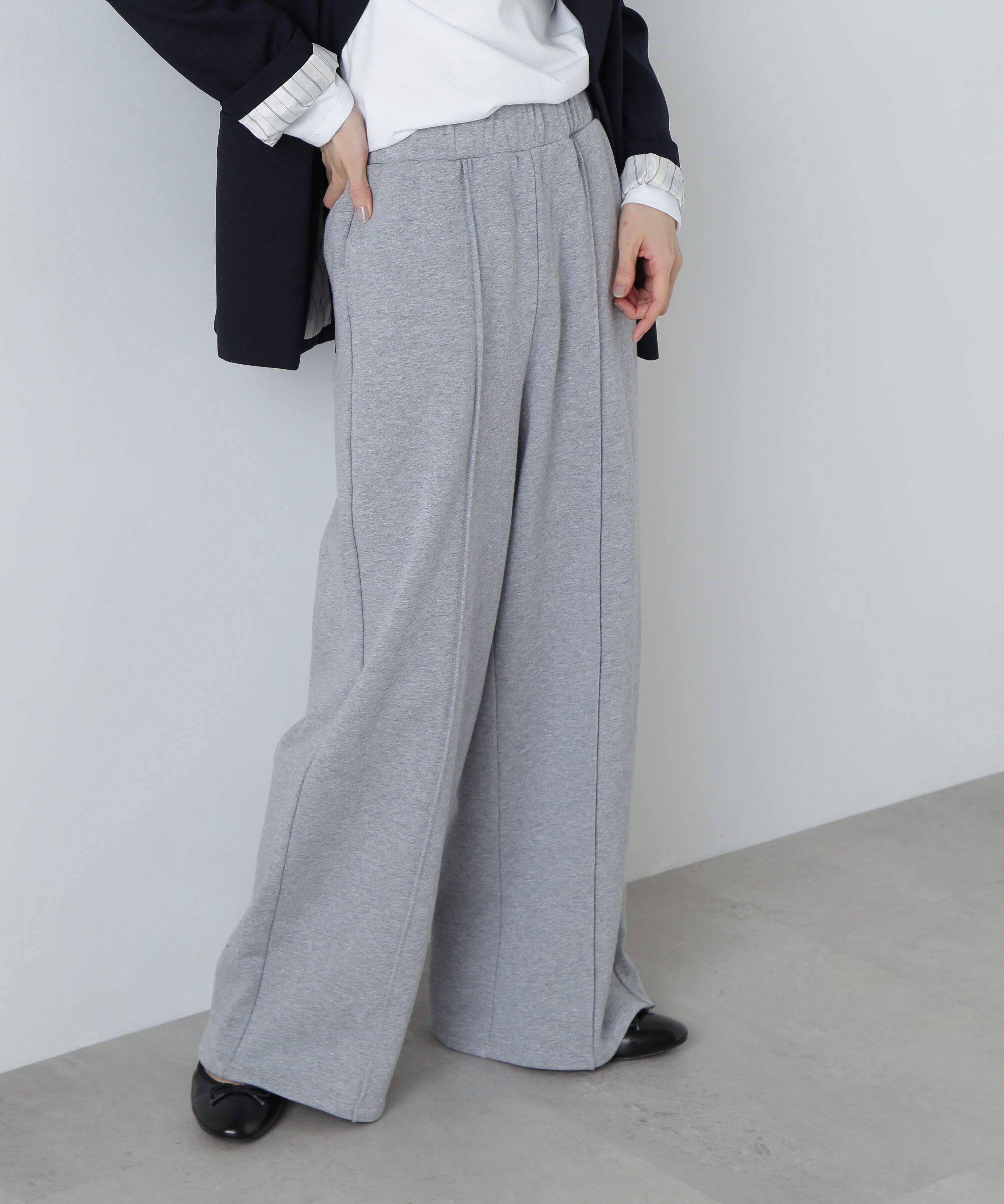  「センターコバステッチスウェットパンツ」|その他|グレー