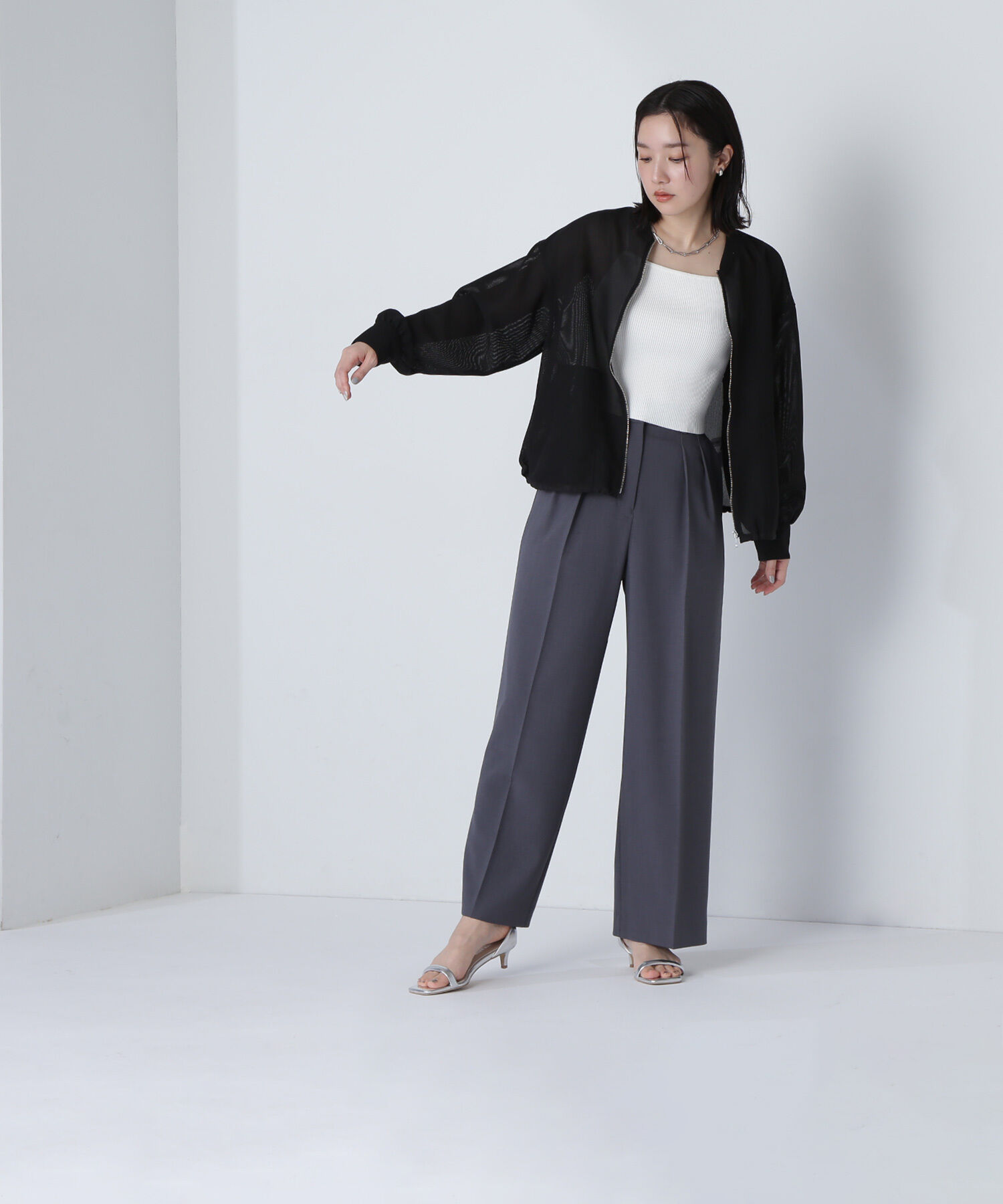  「クロップドニットキャミビスチェ」|ニット・セーター|