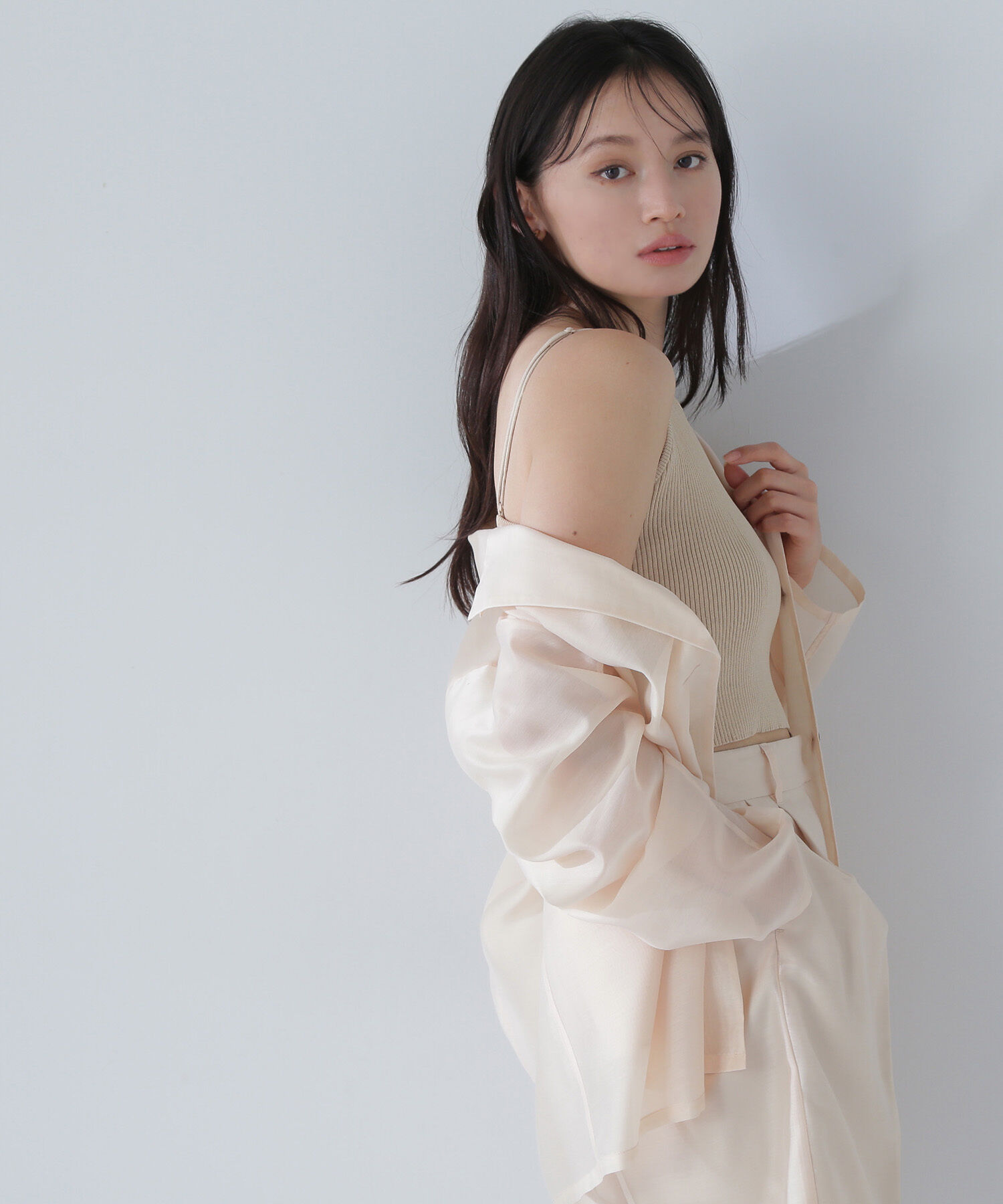  「クロップドニットキャミビスチェ」|ニット・セーター|