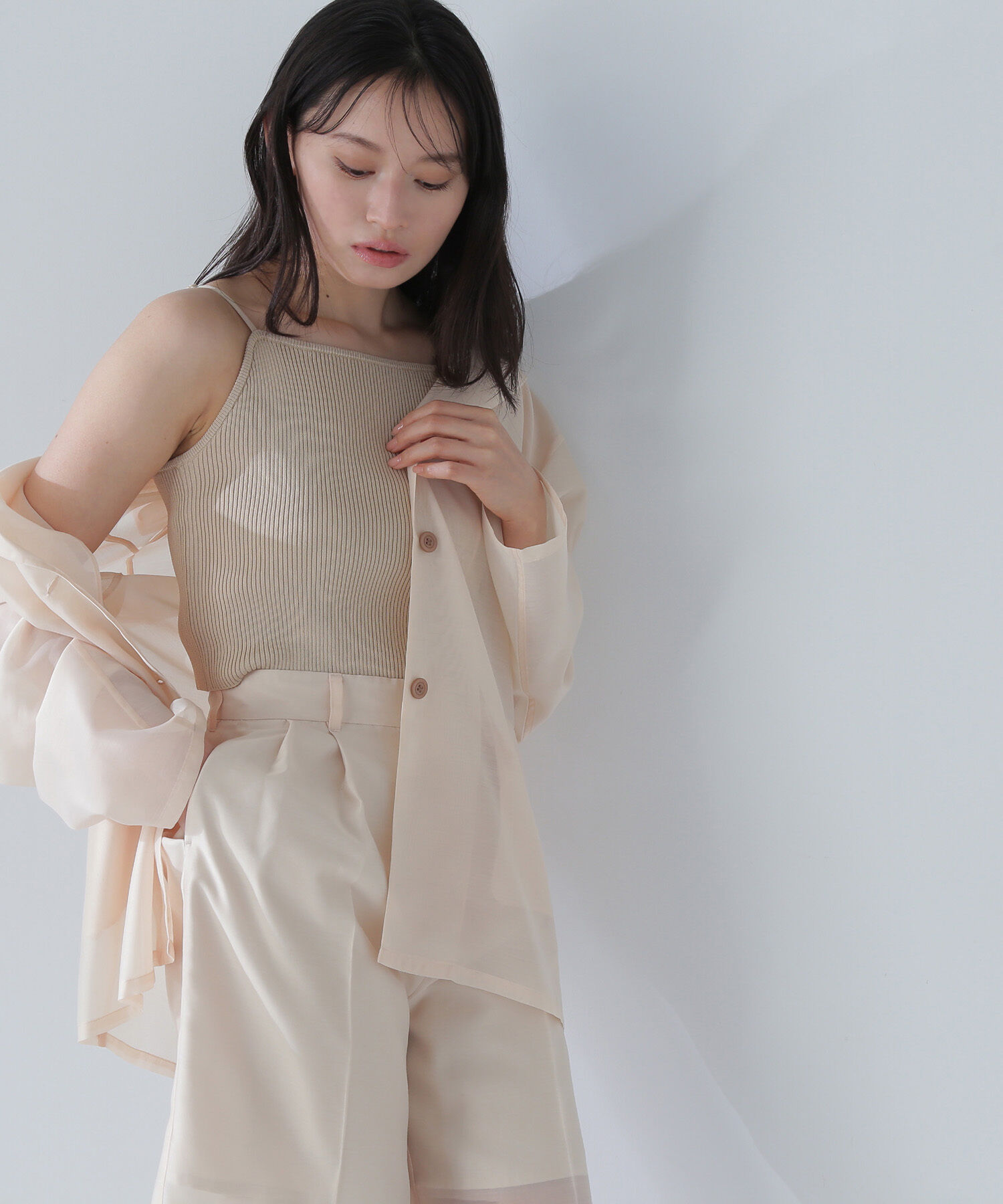  「クロップドニットキャミビスチェ」|ニット・セーター|