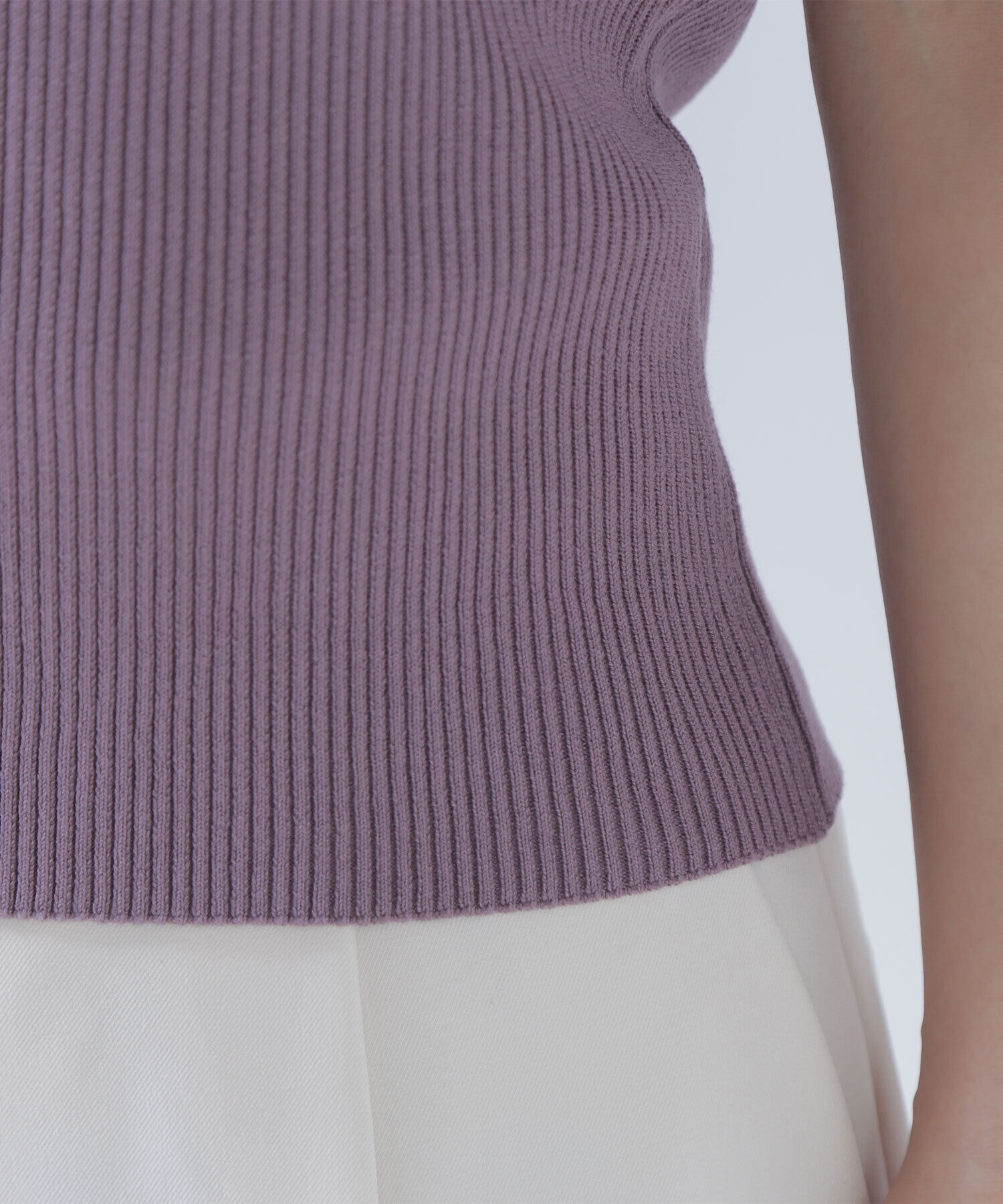  「ラッフルスリーブドッキングニット」|ニット・セーター|