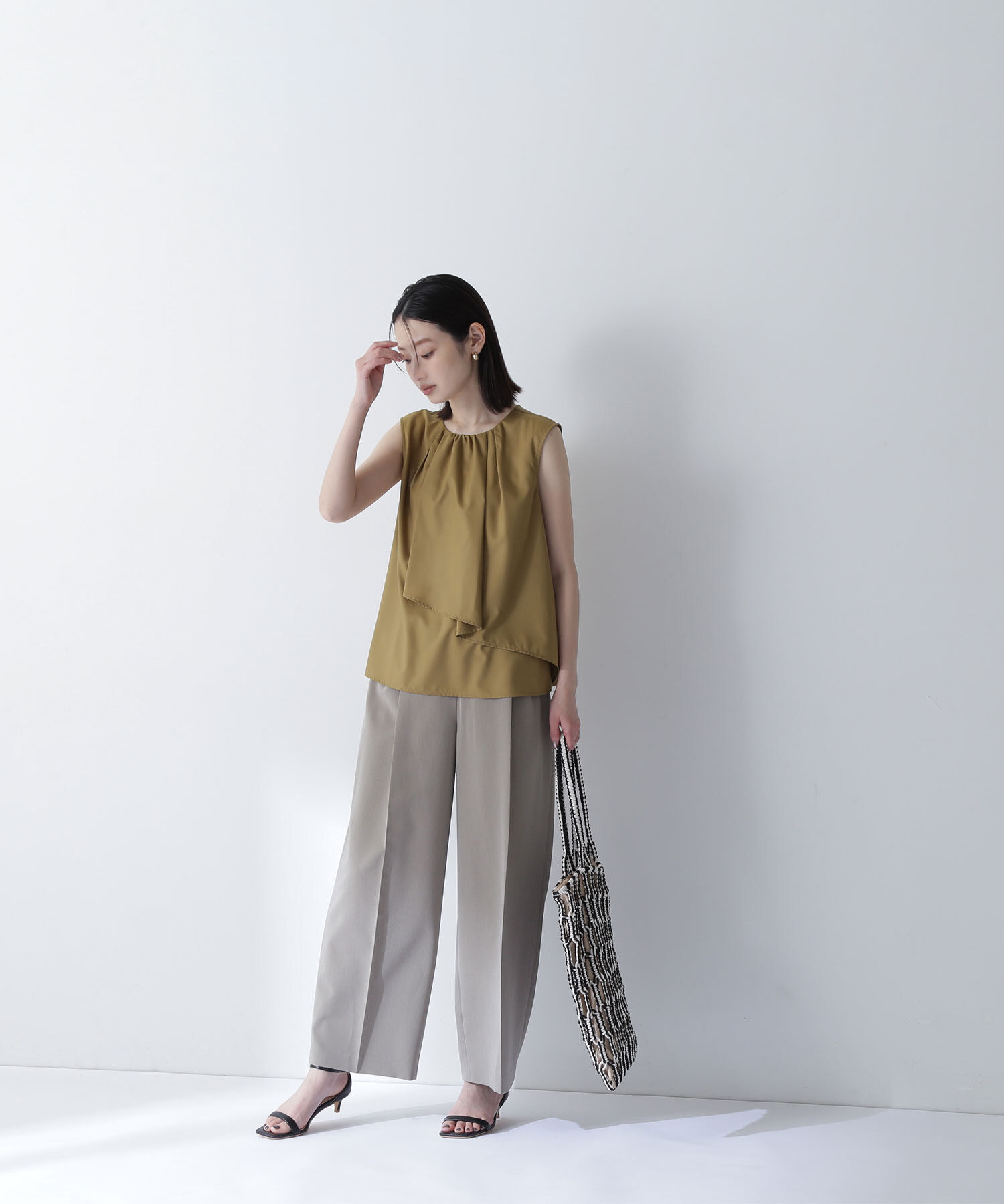  「ラップドレープブラウス」|シャツ・ブラウス|