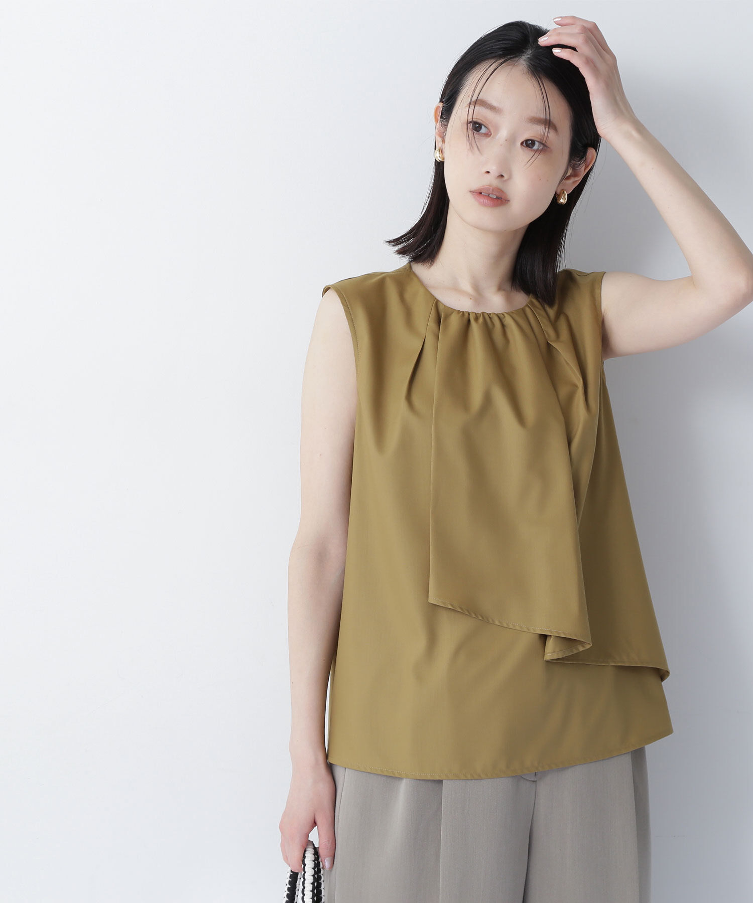  「ラップドレープブラウス」|シャツ・ブラウス|
