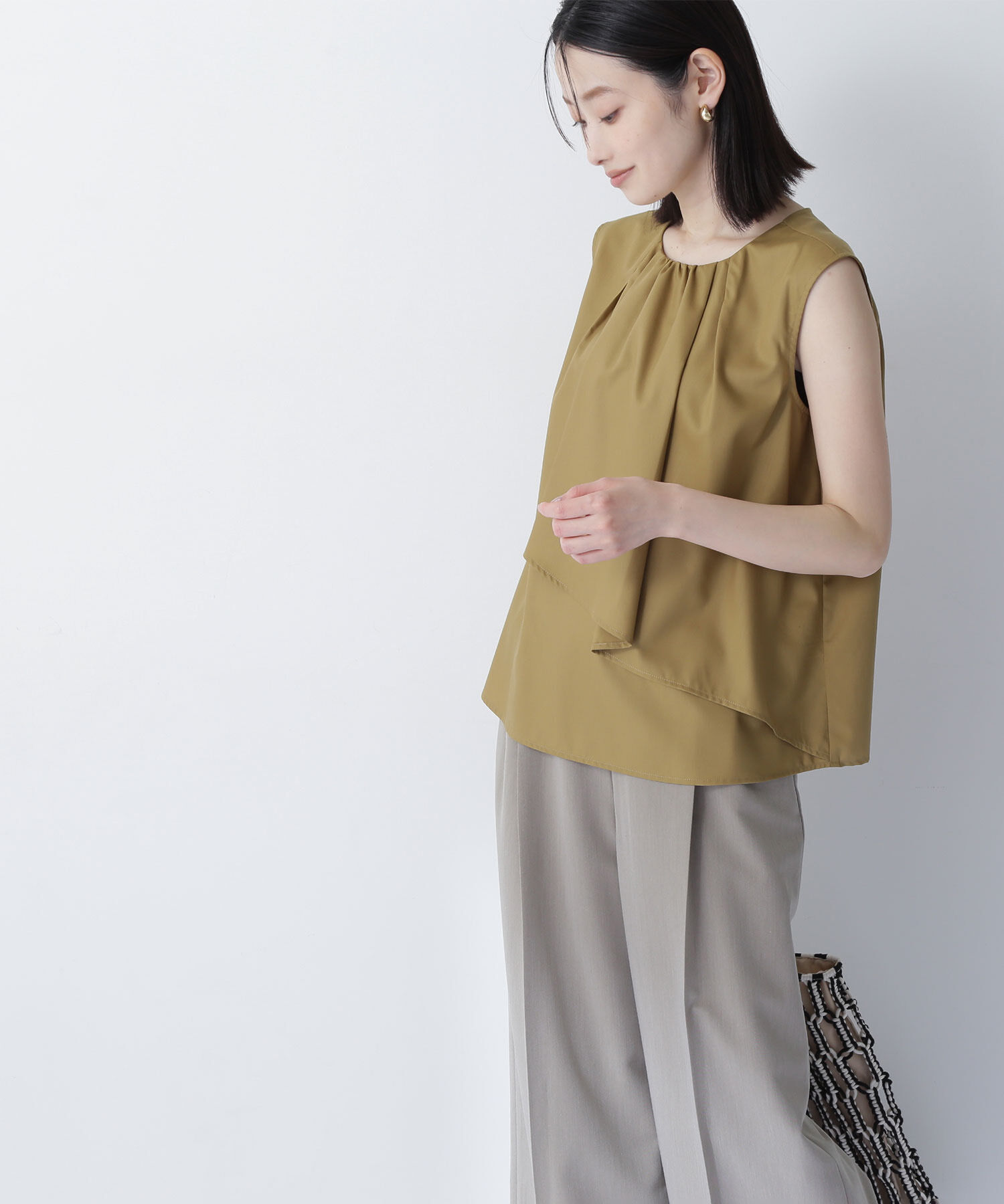  「ラップドレープブラウス」|シャツ・ブラウス|
