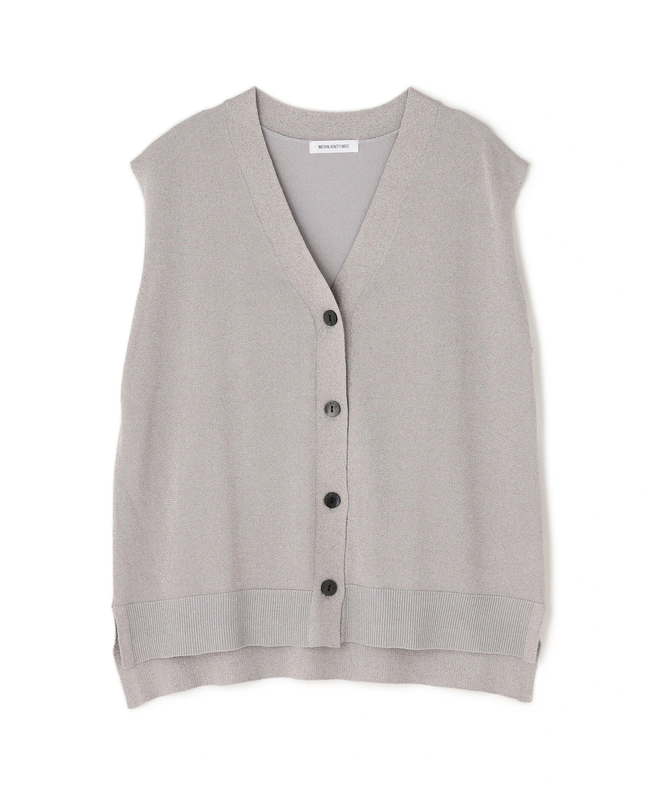  「スパークVネックニットベスト」|ニット・セーター|